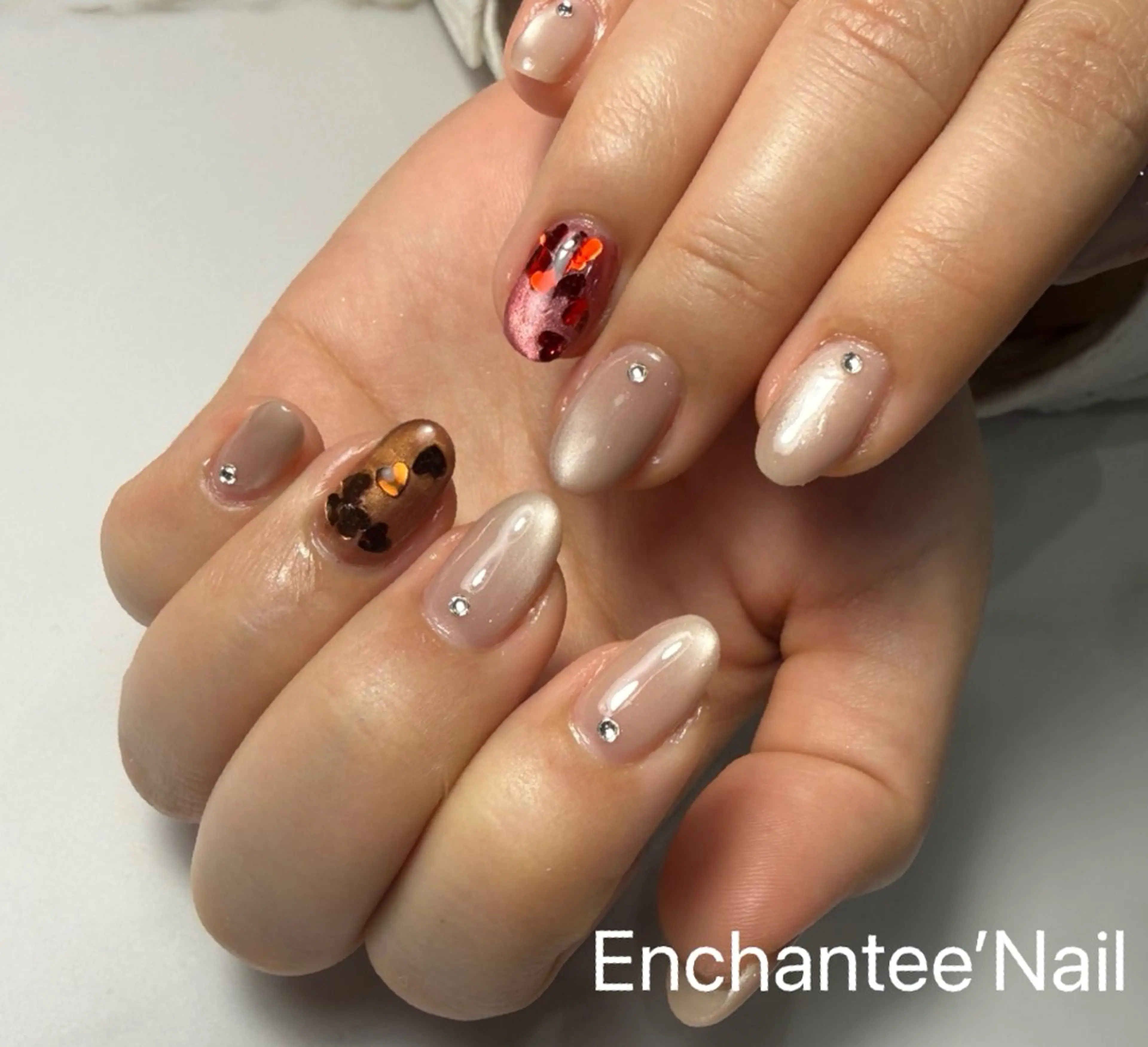 ネイル バレンタイン enchantee nail所属・Enchantée yukaのネイルデザイン