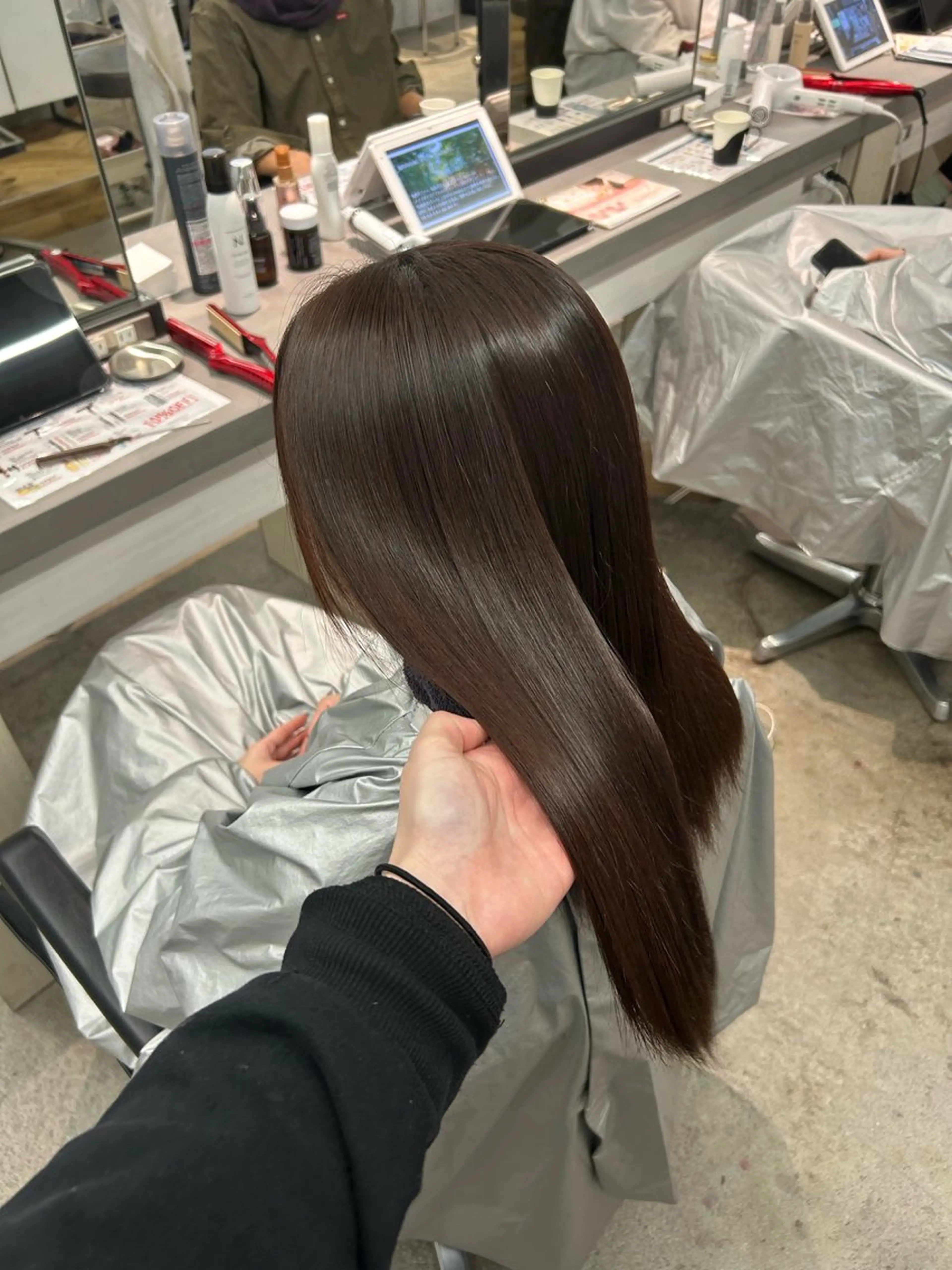 ロング 縮毛矯正 透明感カラー/cut モデル募集🪡ハルカのヘアスタイル