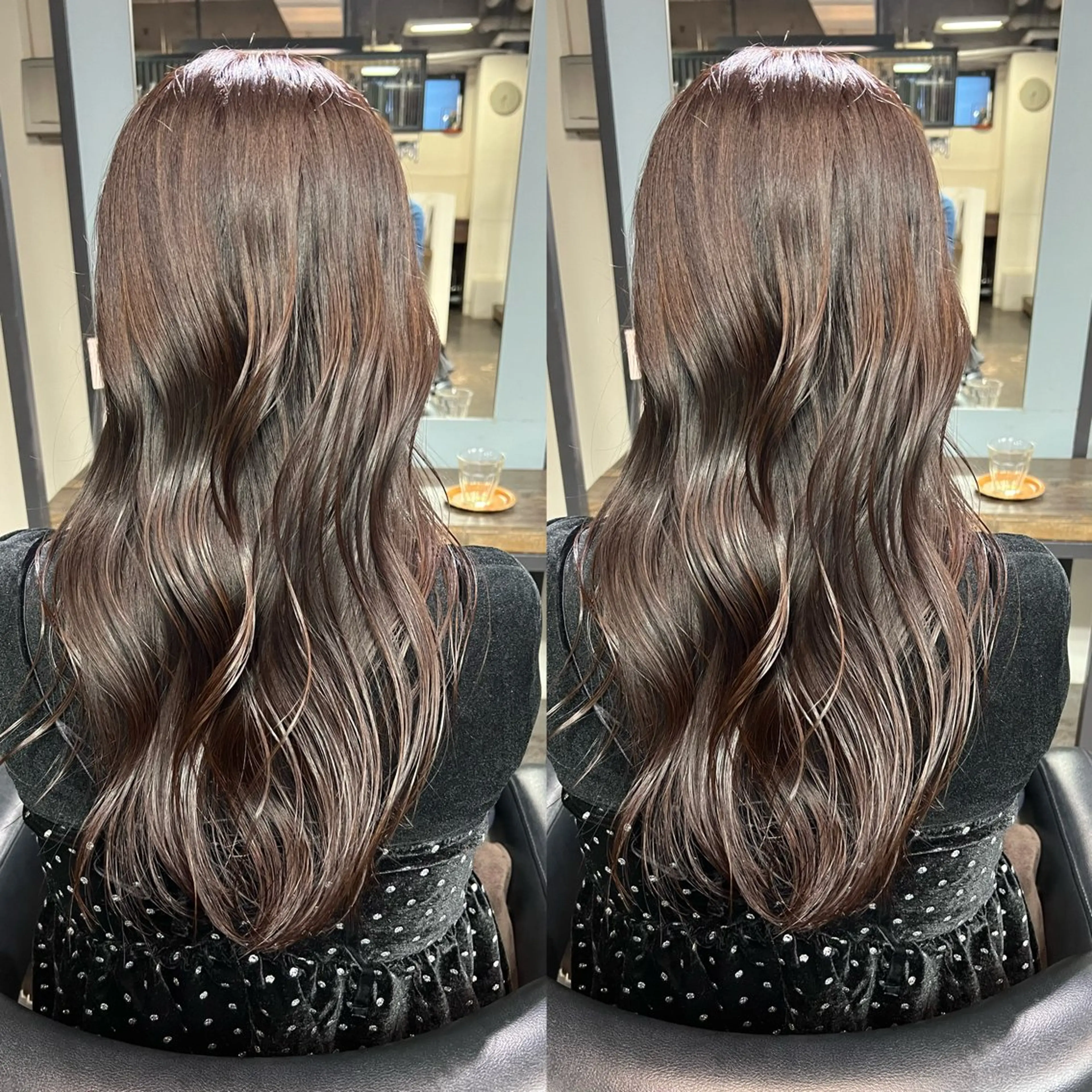 ロング カット ヘアカラー 💘髪質改善＊クロス パーマ💘rina.のヘアスタイル