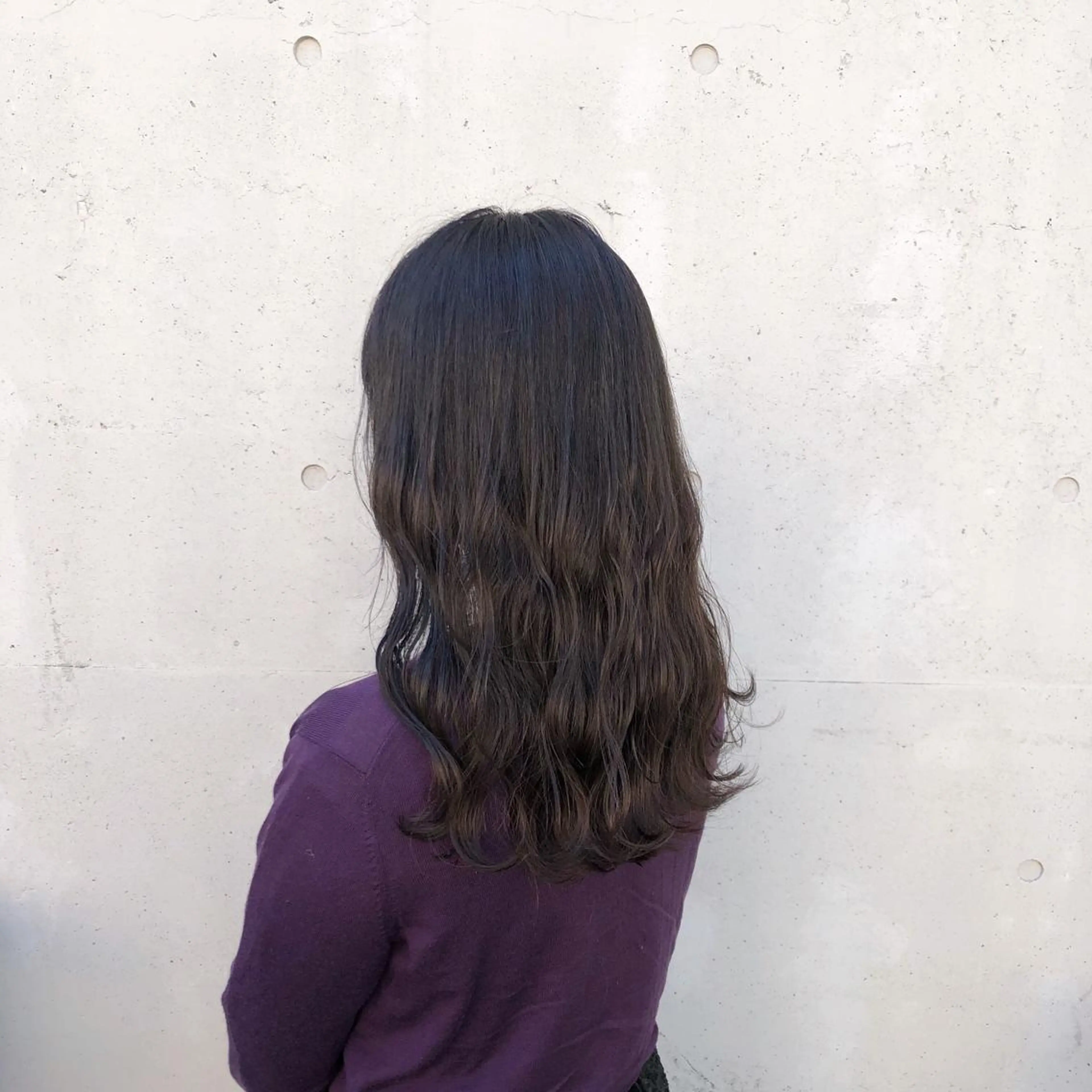 ロング カラー グレージュ 酸性縮毛矯正🧴韓国 レイヤー/髪質改善のヘアスタイル