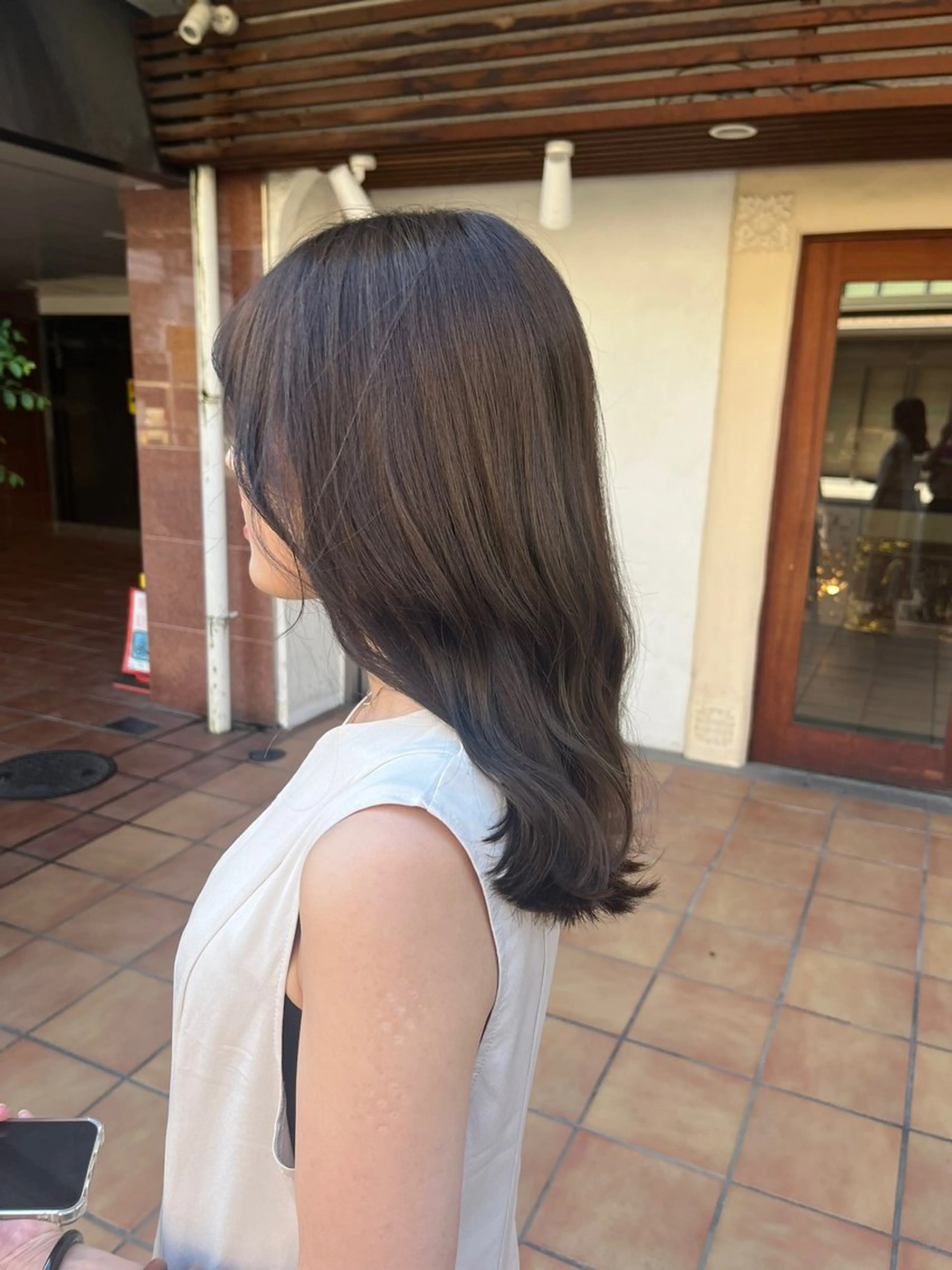 ミディアム カット ヘアカラー トリートメント ヘッドスパ putri店長 和田鈴采のヘアスタイル