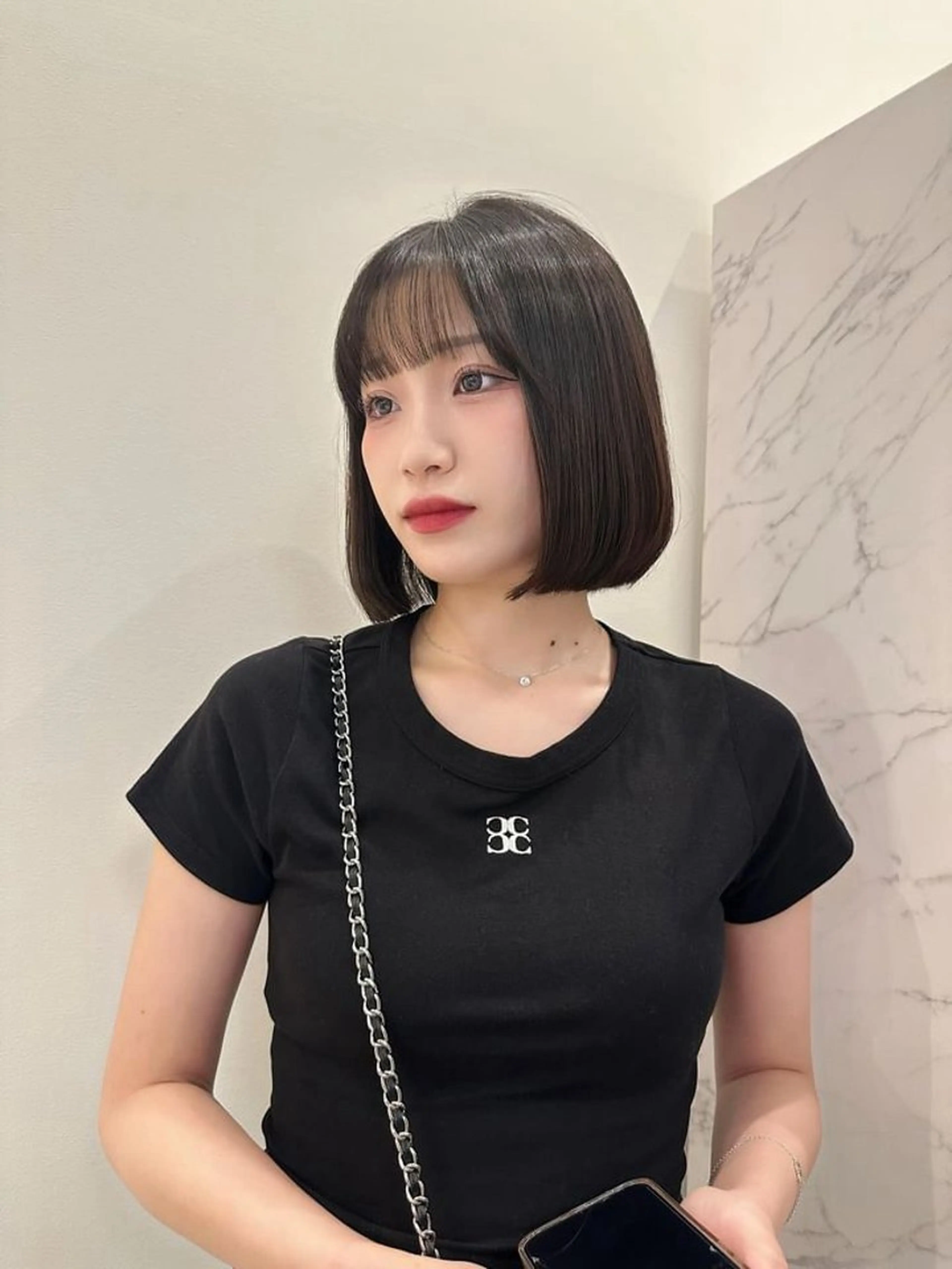 ミディアム カット トリートメント むっち〜/ケアカラー /似合わせcutのヘアスタイル