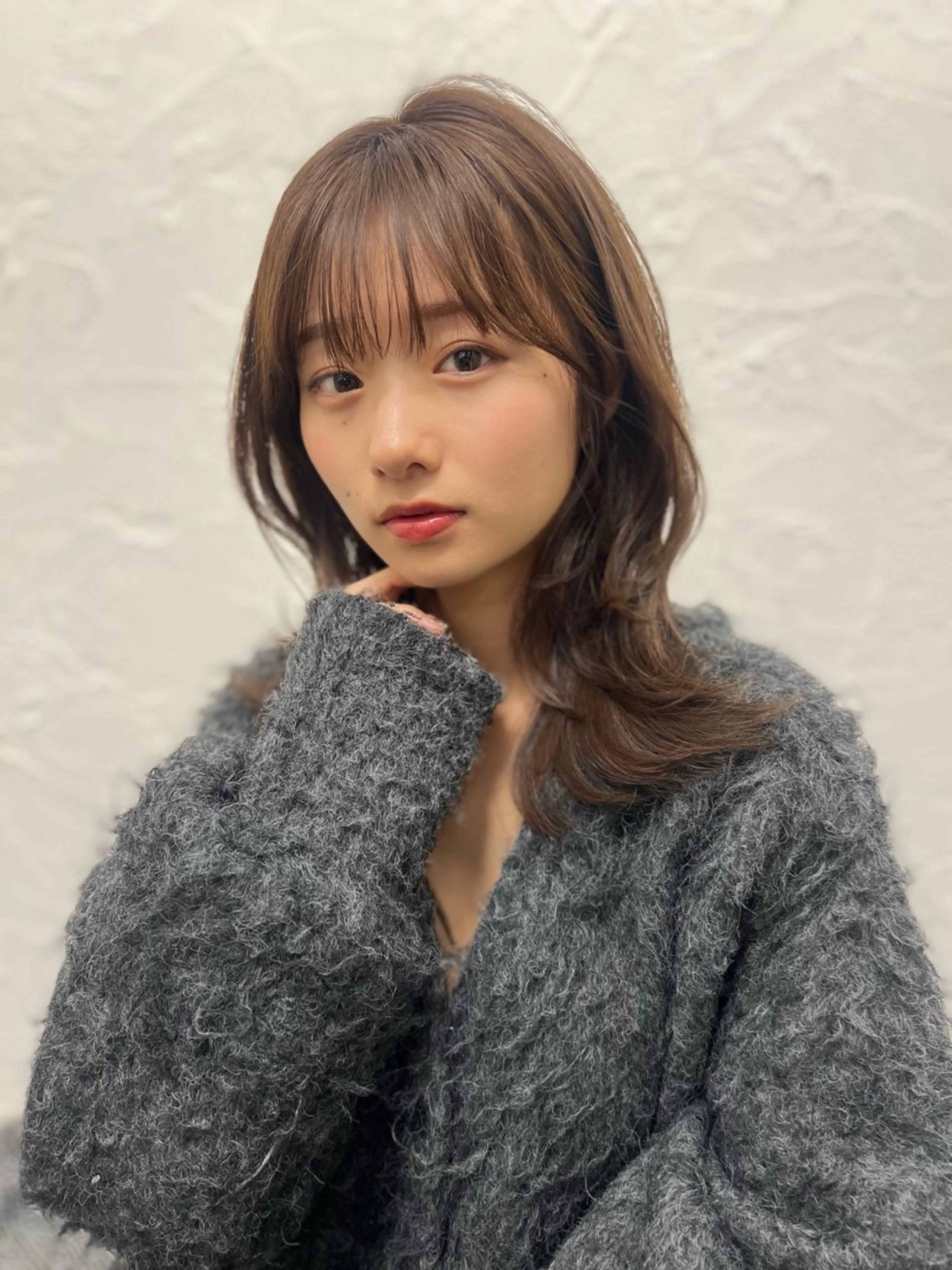 セミロング 中野 結華のヘアスタイル