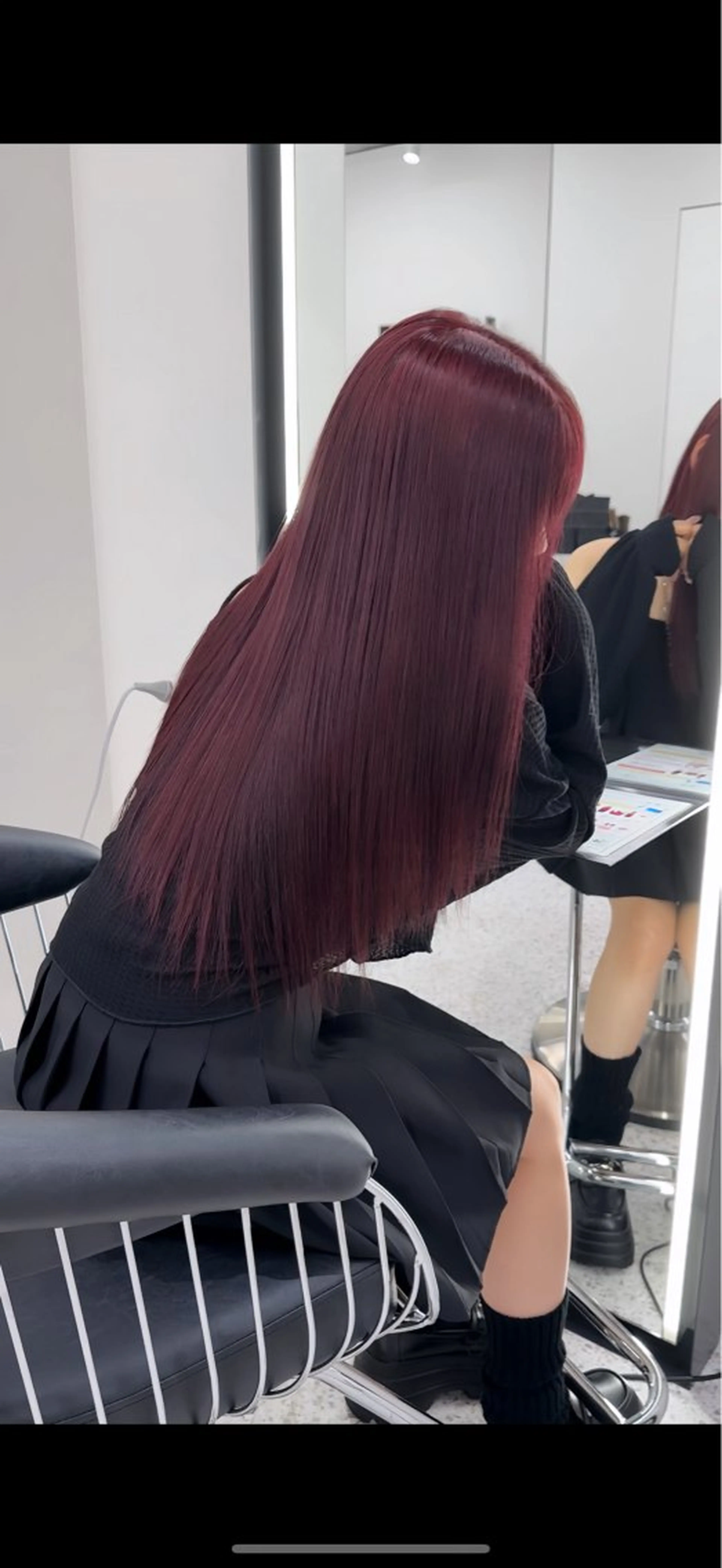 ロング ボブ レイヤーカット 縮毛矯正 JEWIL原宿所属・渡辺 杏斗龍のヘアスタイル