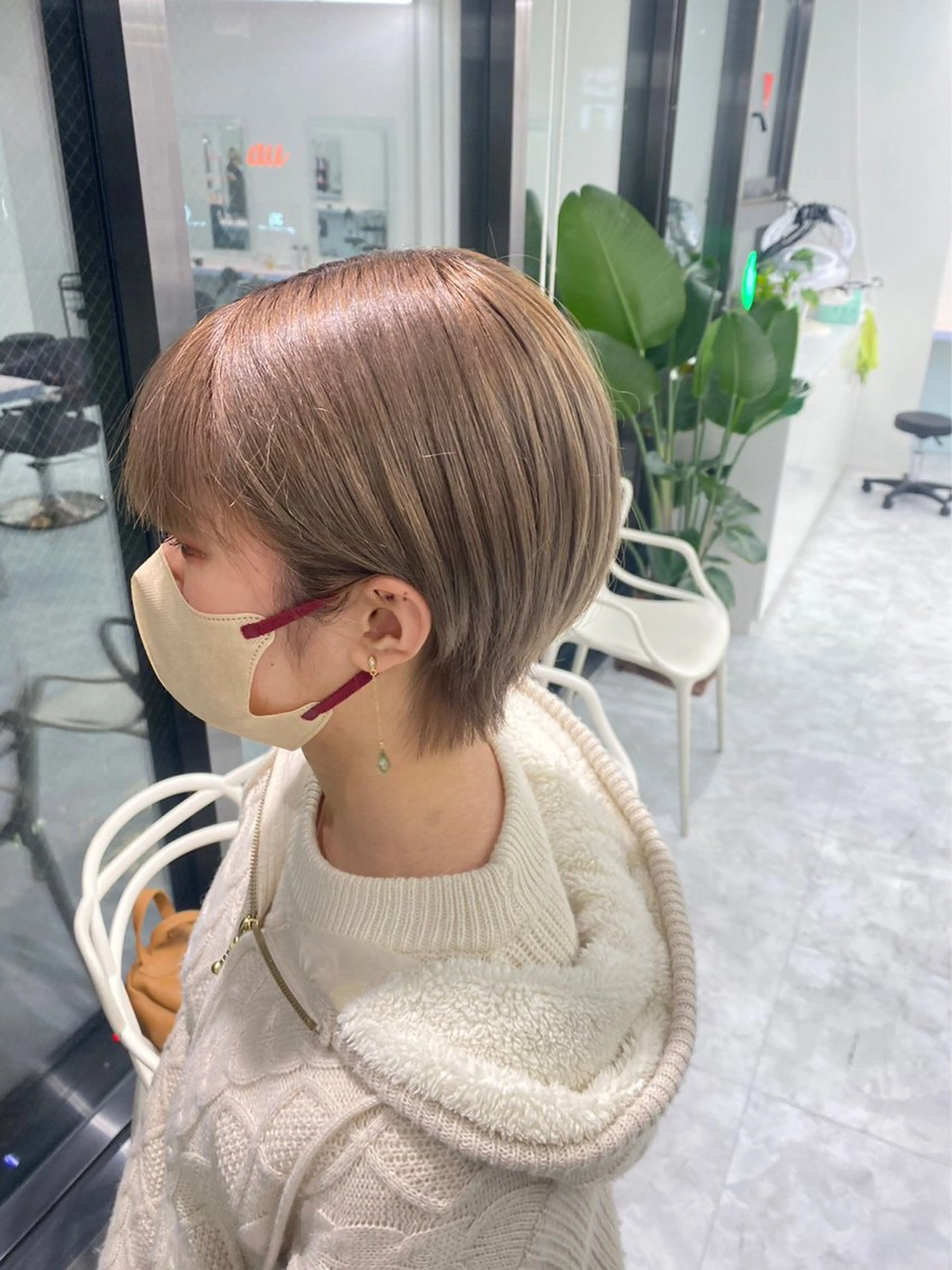 ショート カラー パーマ ヘアアレンジ メンズ 🤍透明感カラー🤍 ブリーチ🤍AINEのヘアスタイル