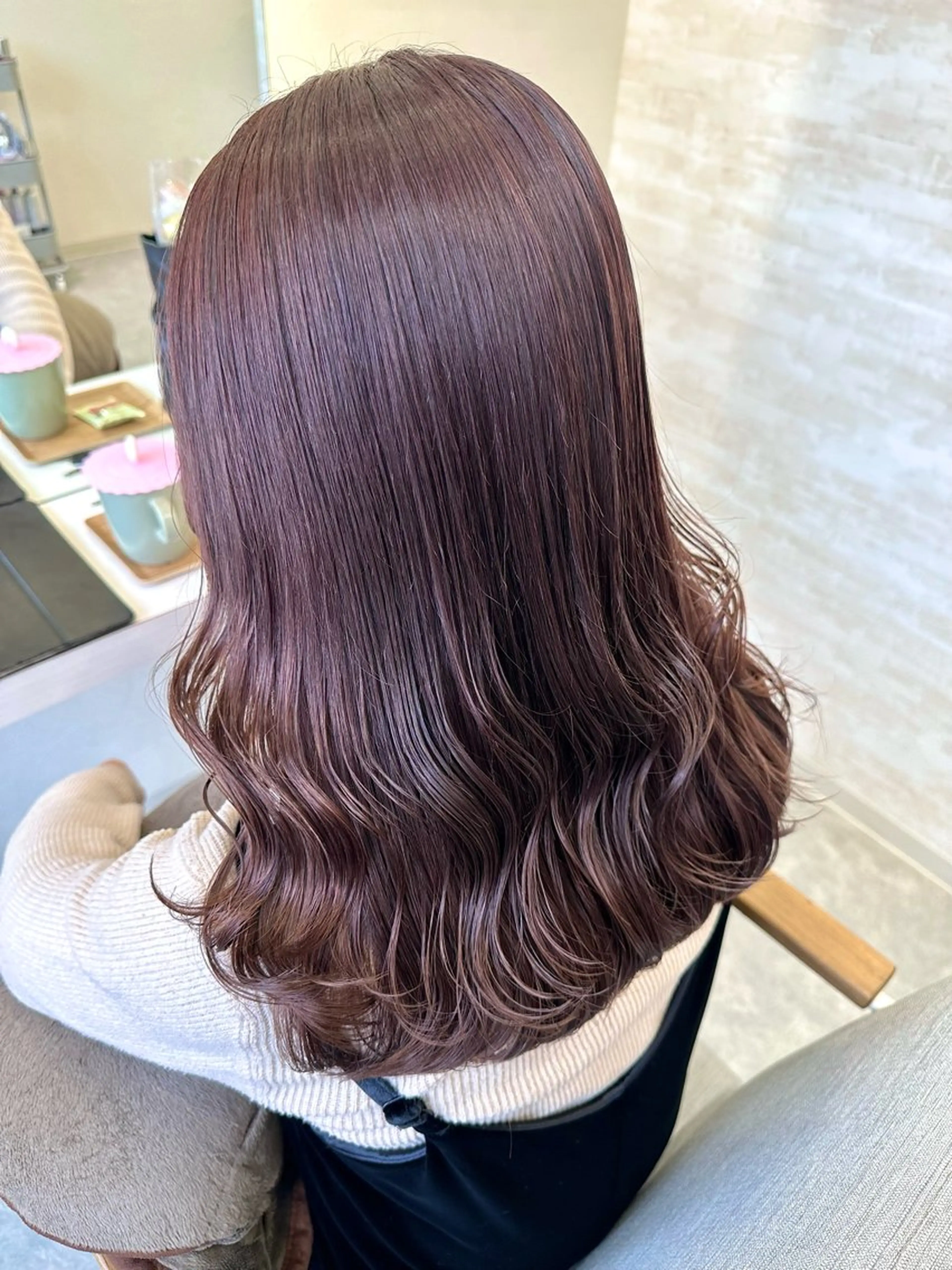 セミロング カット ヘアカラー トリートメント 髪質改善&ヘアケア 永山若奈のヘアスタイル