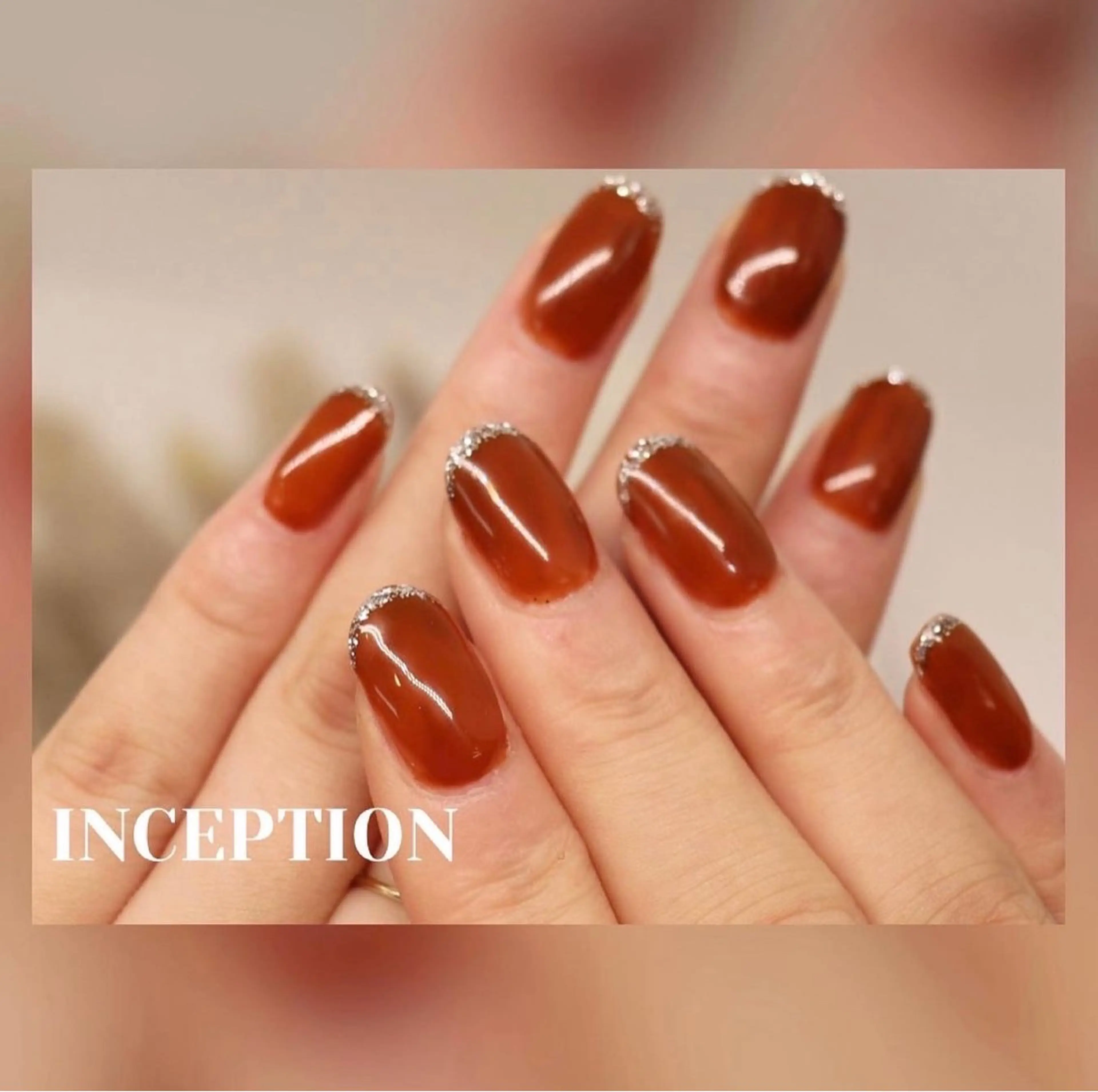 ネイル フレンチネイル キラキラネイル INCEPTION NAILのネイルデザイン