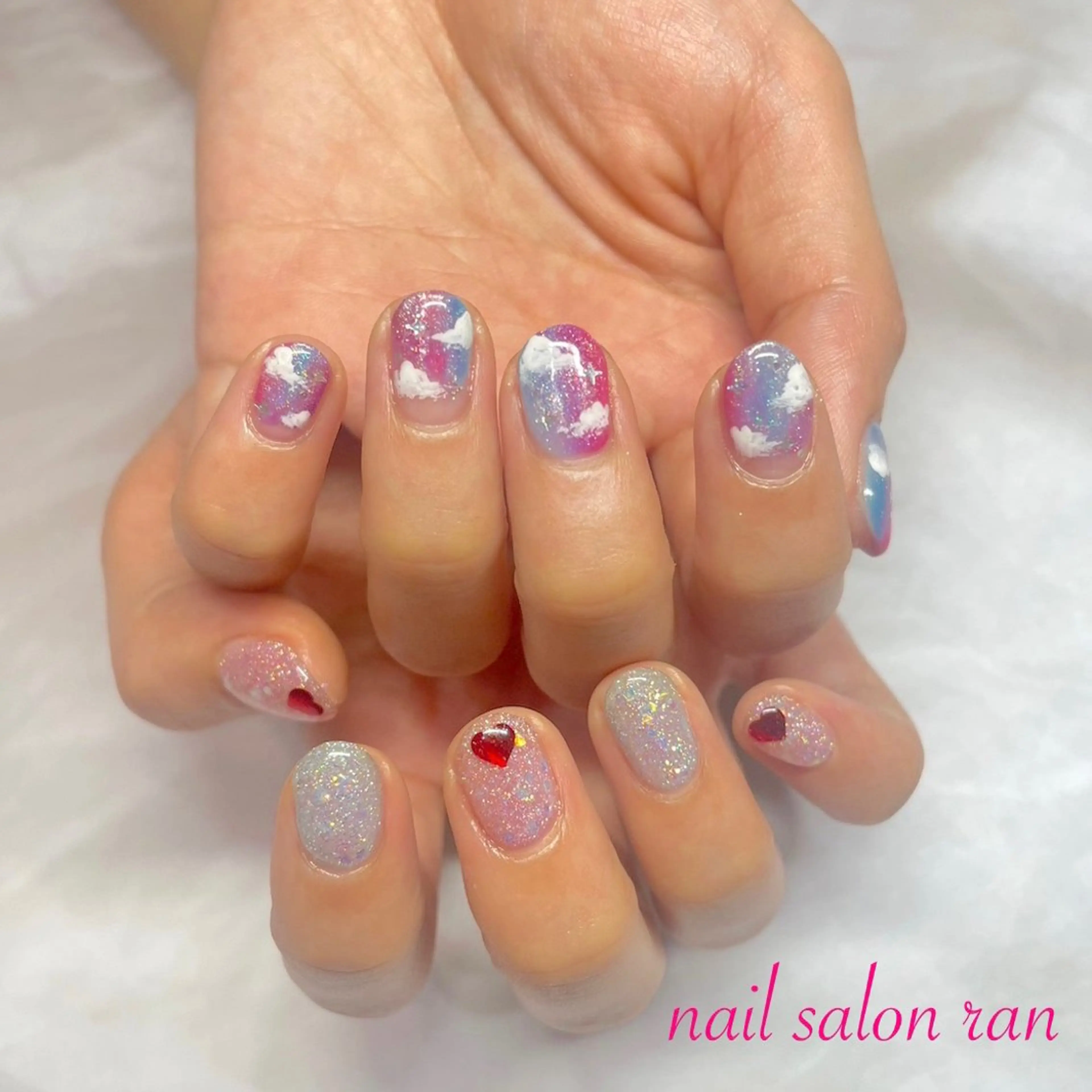 ネイル ラメ(グリッター) パステルネイル ハンドネイル ハンドケア nailsalon ranのネイルデザイン