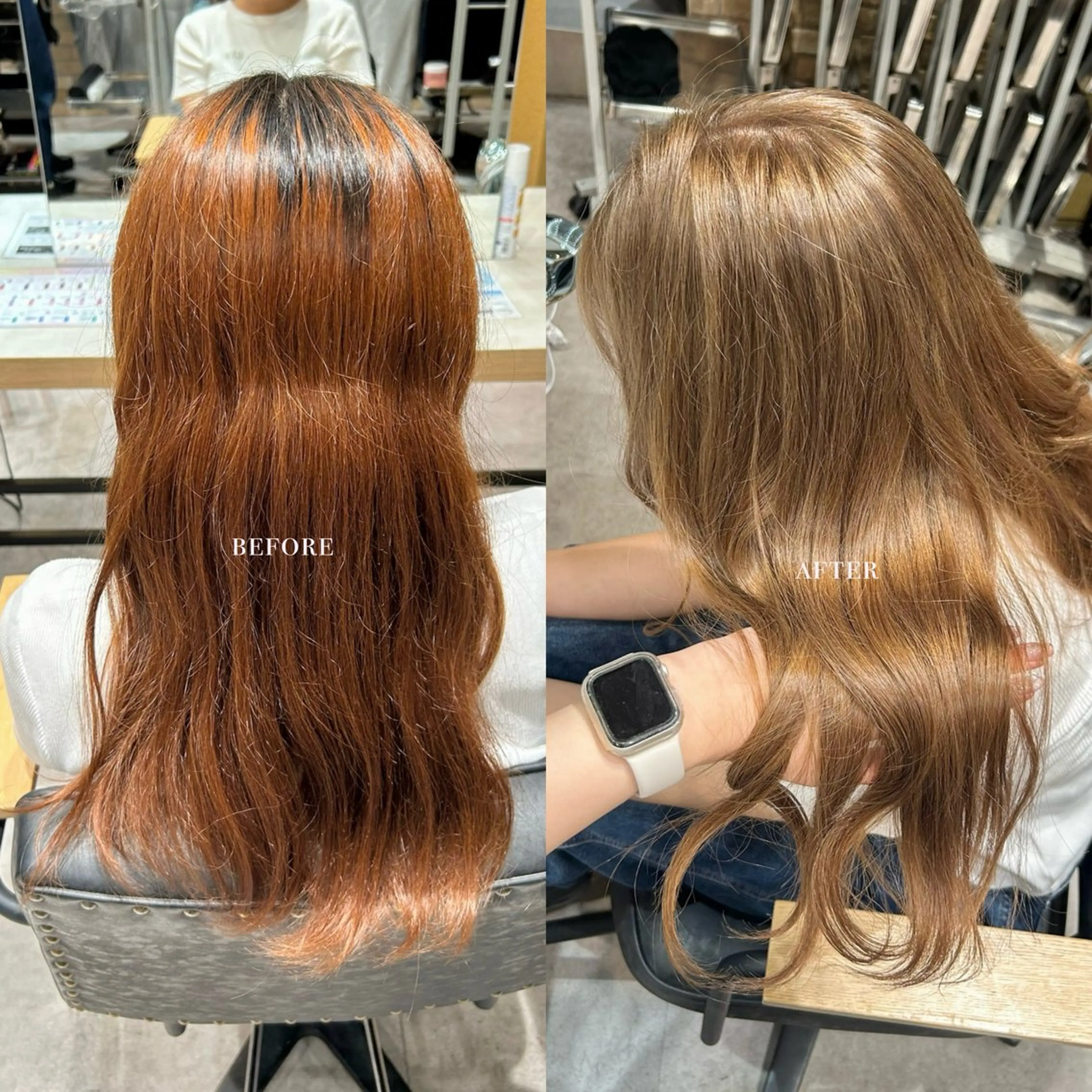ロング カラー ヘアカラー レイヤースタイル COCORO 🎀のヘアスタイル
