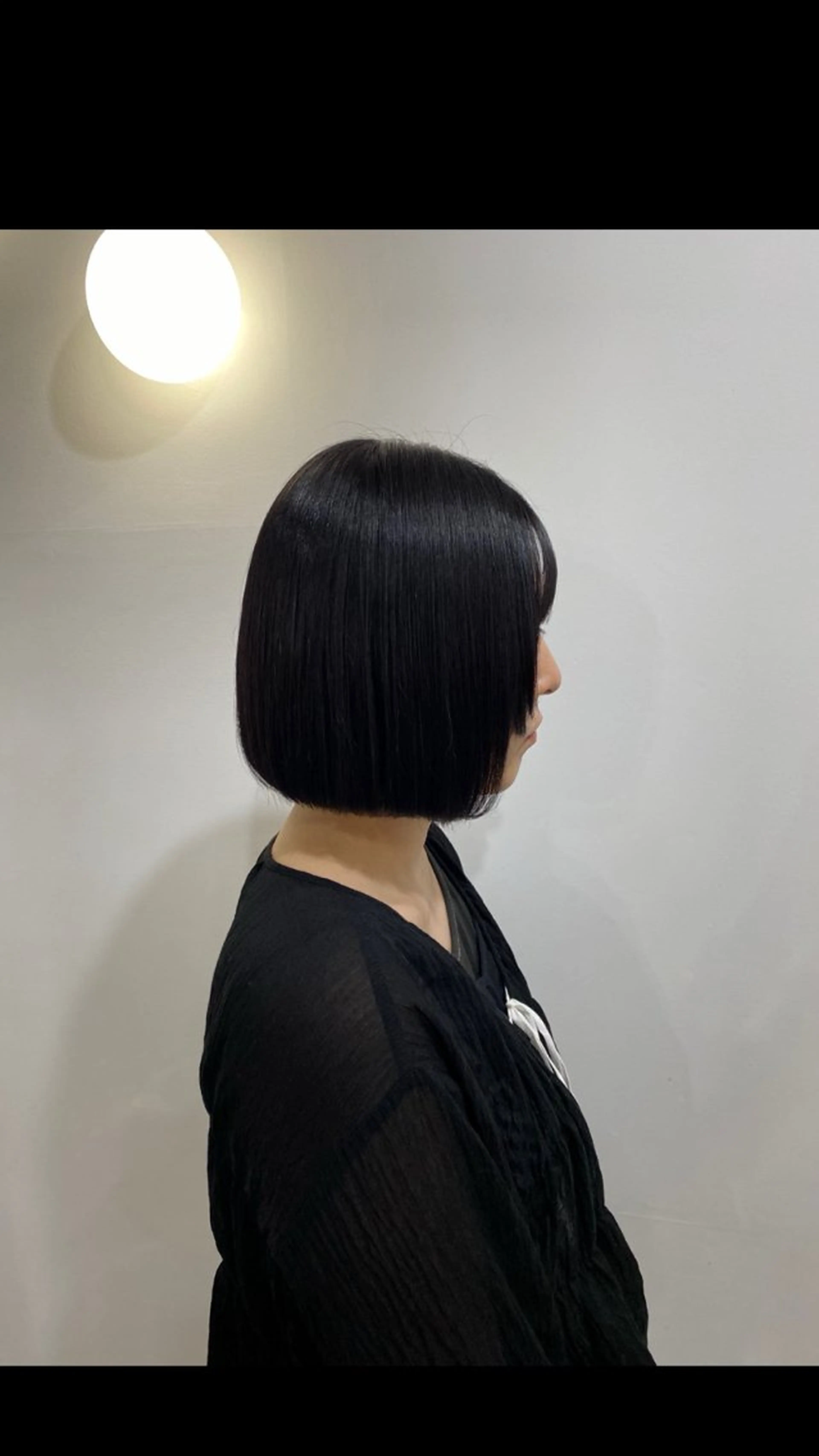 ミディアム カラー 切りっぱなしボブ ボブ 顔周りカット レイヤーカット ハナダ メイのヘアスタイル