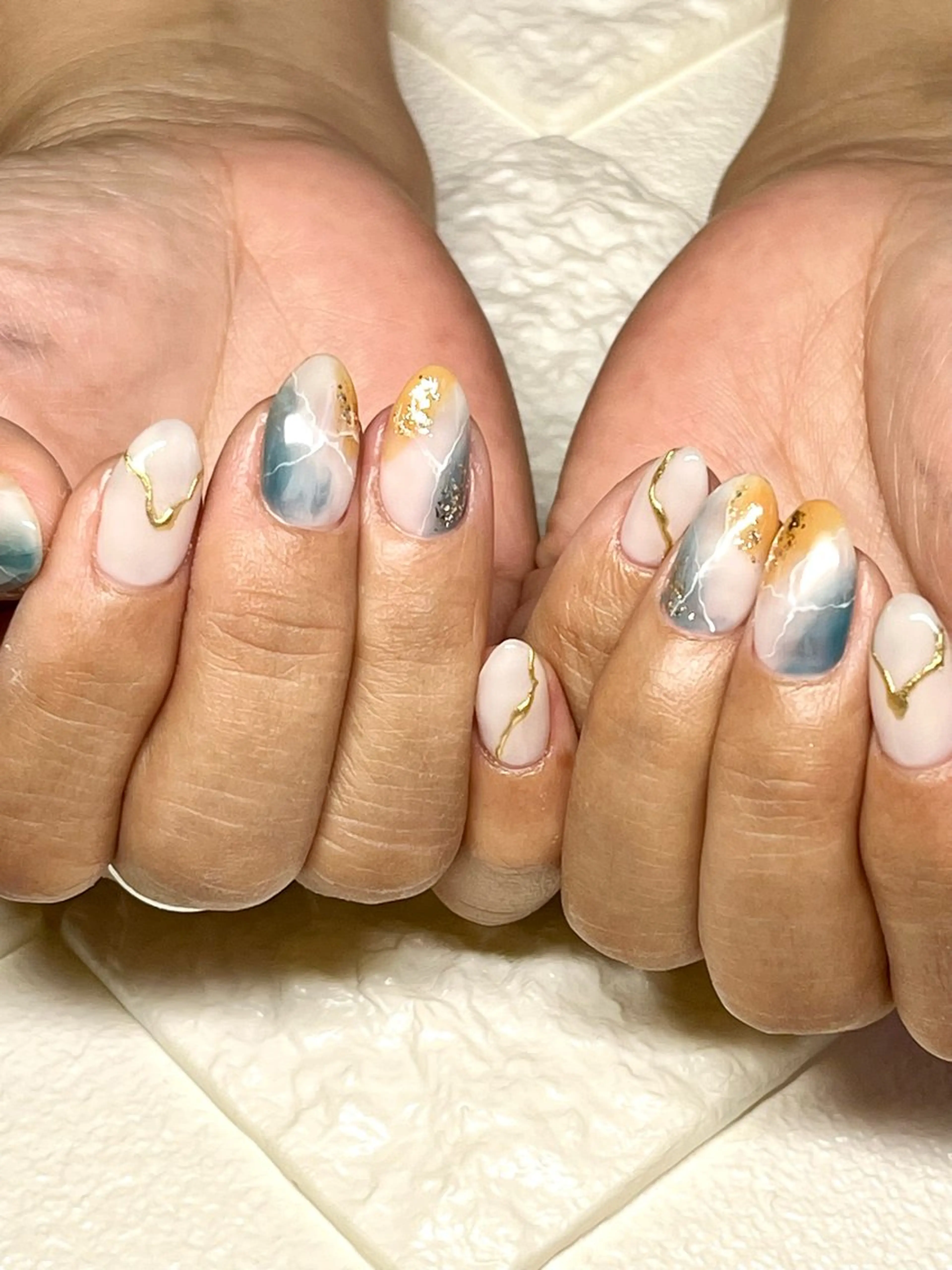 ネイル ニュアンスネイル ハンドネイル まり りぃ〜んのネイルデザイン