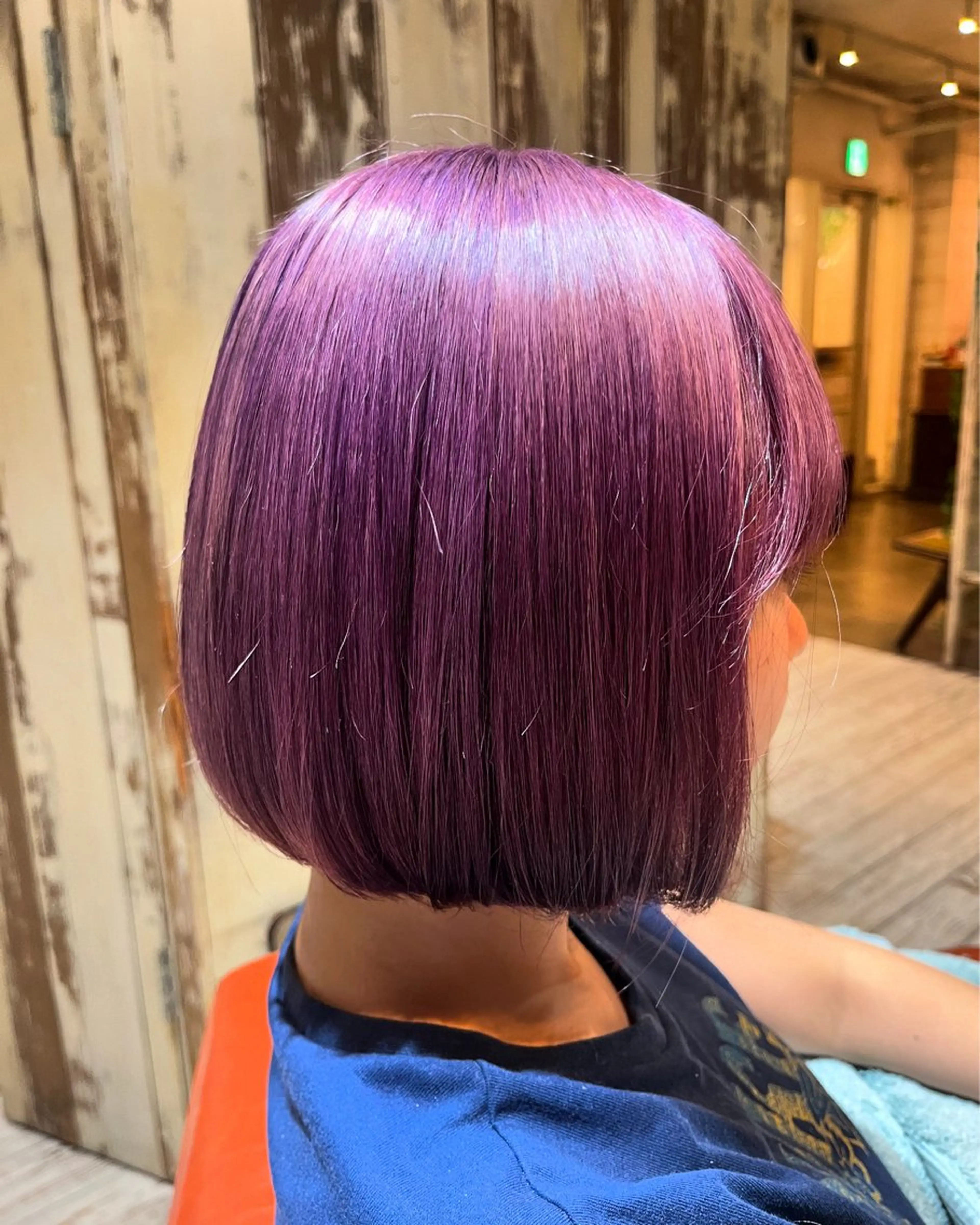 ミディアム カラー ラベンダーカラー 美濃 咲穂のヘアスタイル