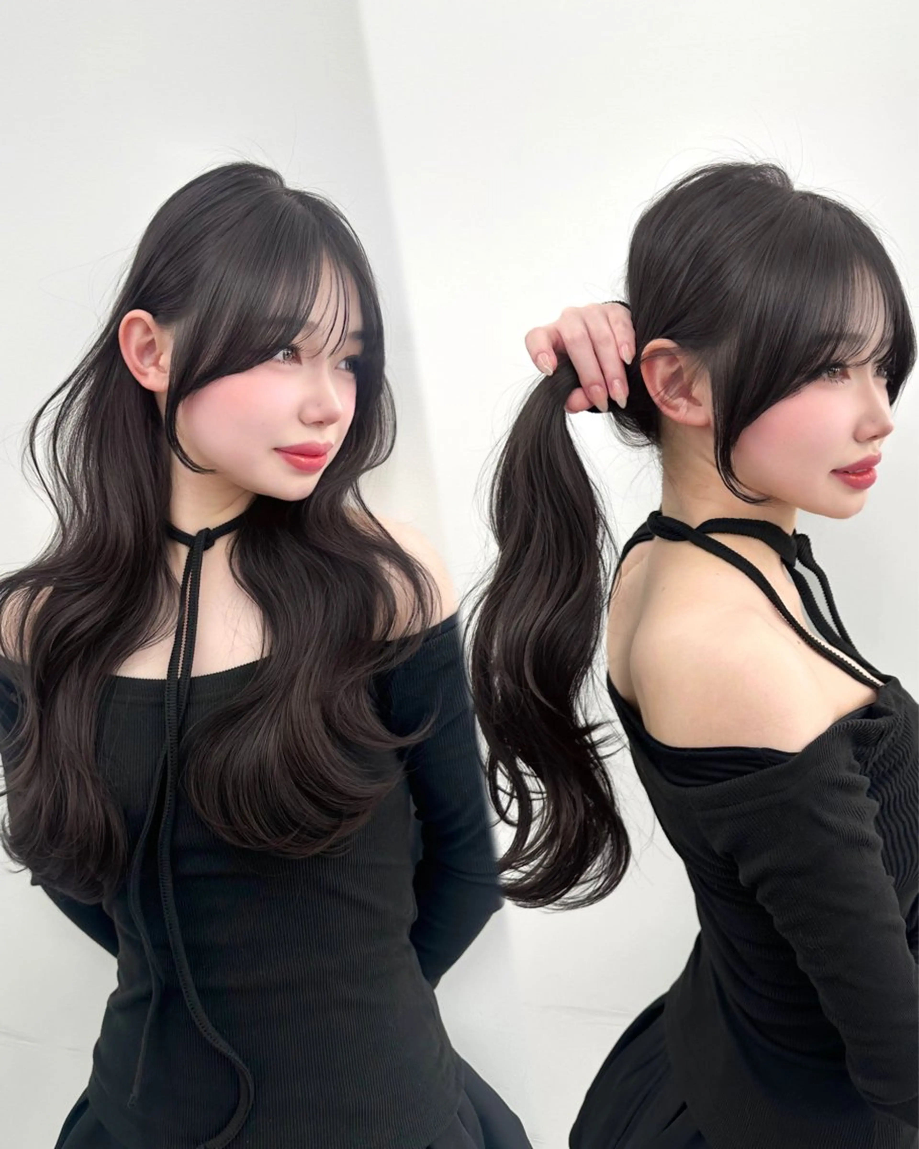 セミロング カラー カット ヘアカラー トリートメント 🇰🇷韓国風くびれ ヘア🇰🇷中村優大のヘアスタイル