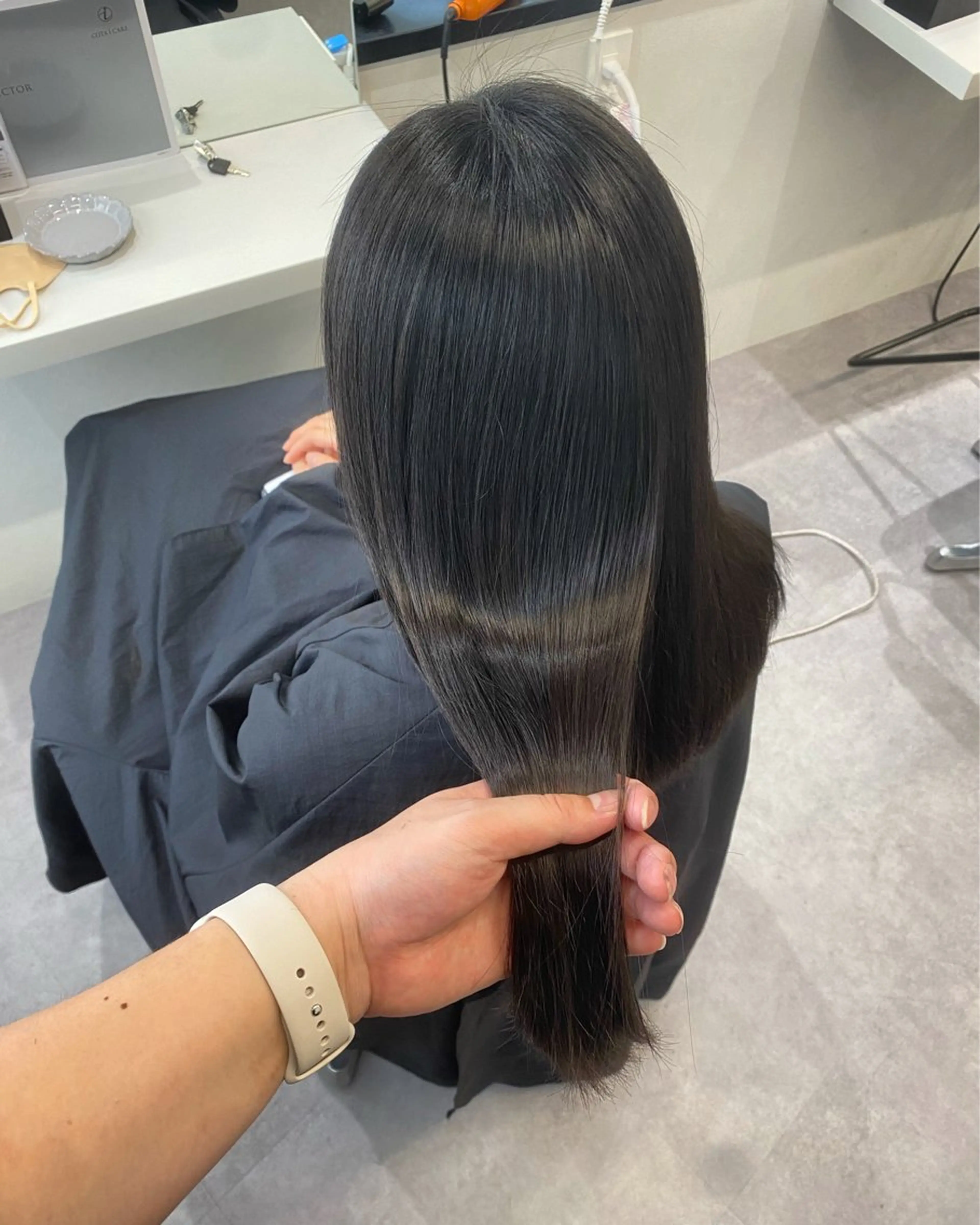 ロング カラー 黒髪 透明感カラー カット ヘアカラー トリートメント 韓国風cut/ 縮毛矯正/正岡幹康のヘアスタイル