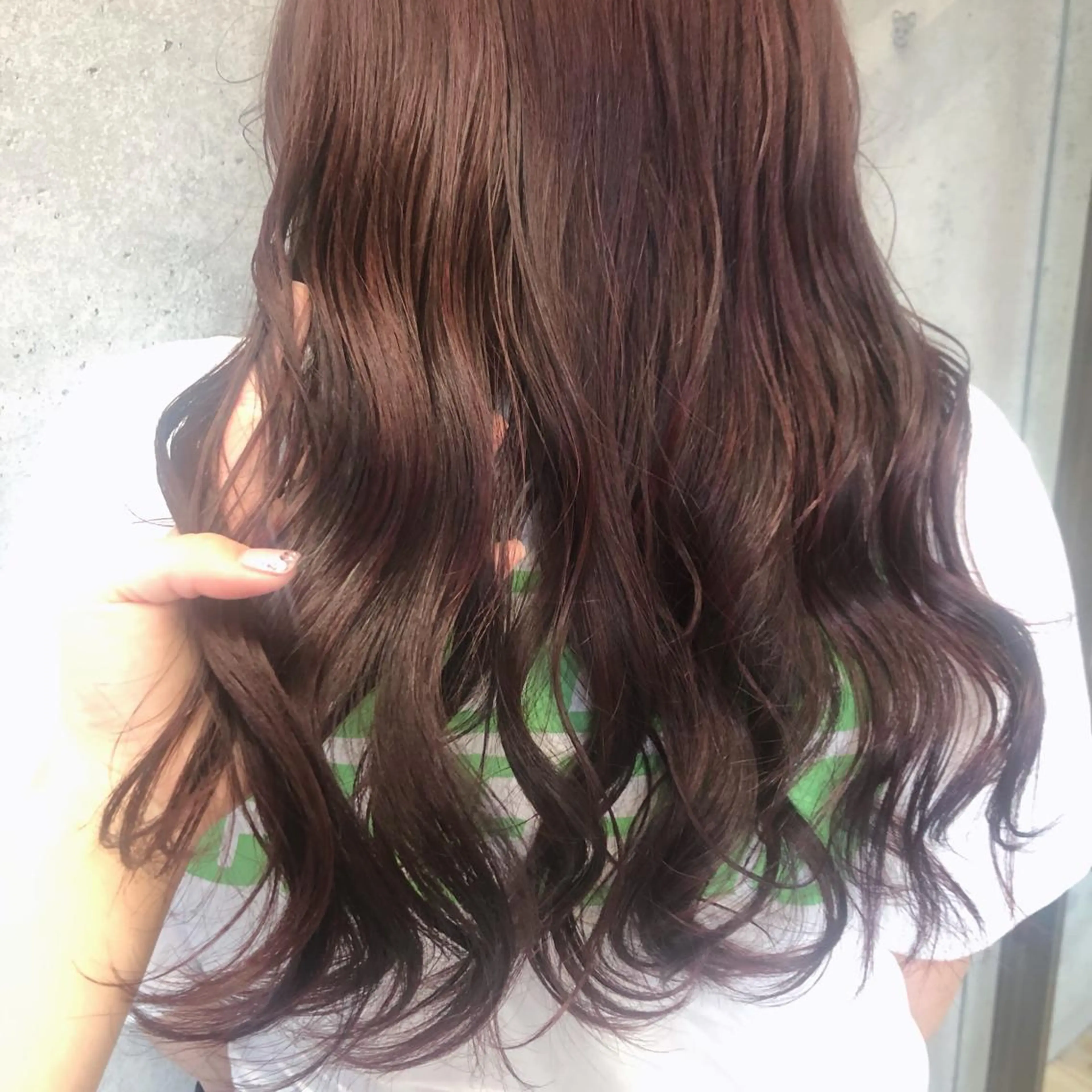 ロング カラー ブラウンカラー レッドカラー レッドブラウン wakana 【ブリーチカラー】のヘアスタイル