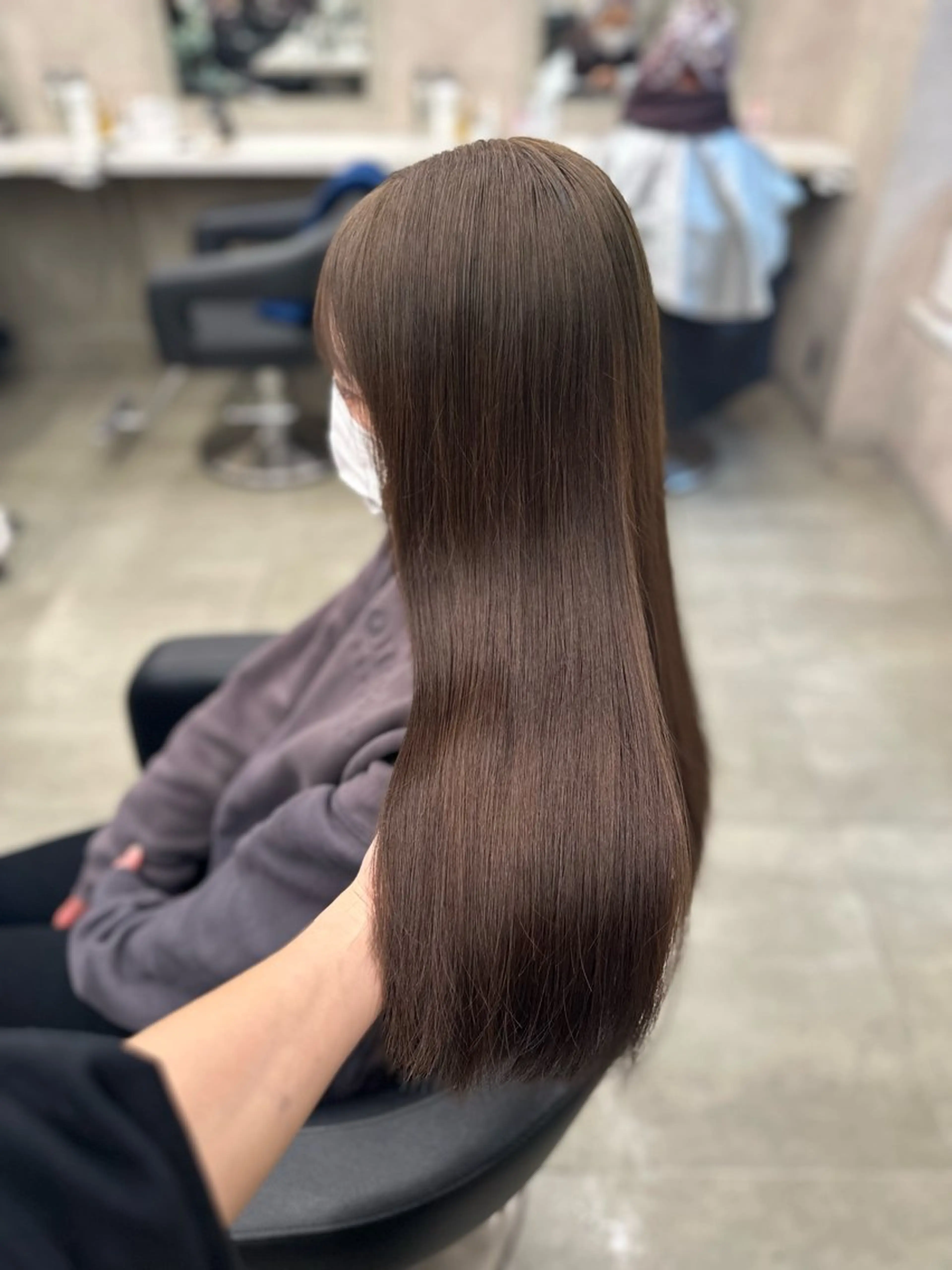 ロング カラー ベージュカラー 黒髪 ブリーチ ブルーカラー ブルーブラック ヘアカラー 🪞ハイトーン🪞 🤍waka🤍のヘアスタイル