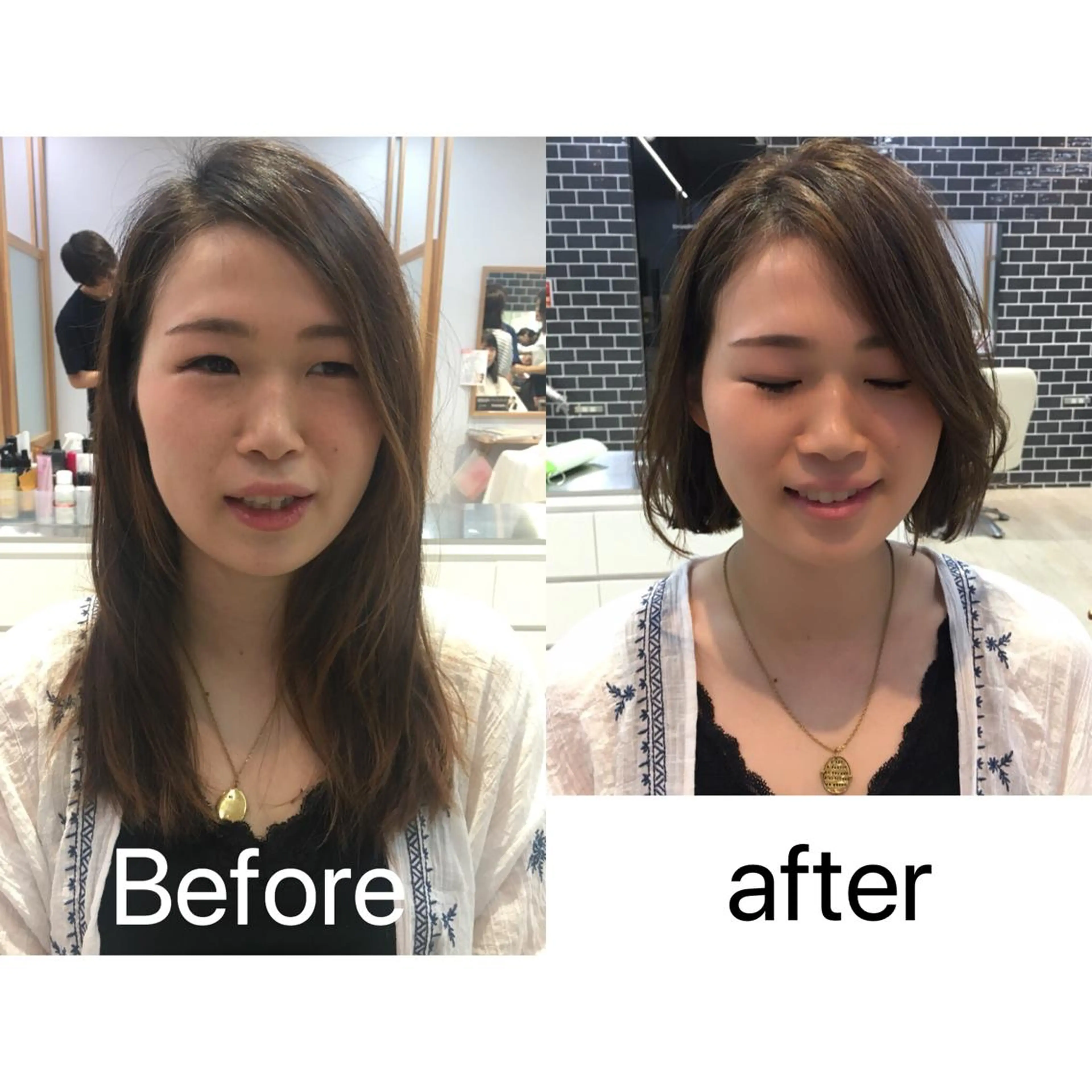 ショート カラー ベージュカラー グラデーションカラー ハイライトカラー ボブ ハイライト SALOWIN四条河原町所属・中村 美穂のヘアスタイル