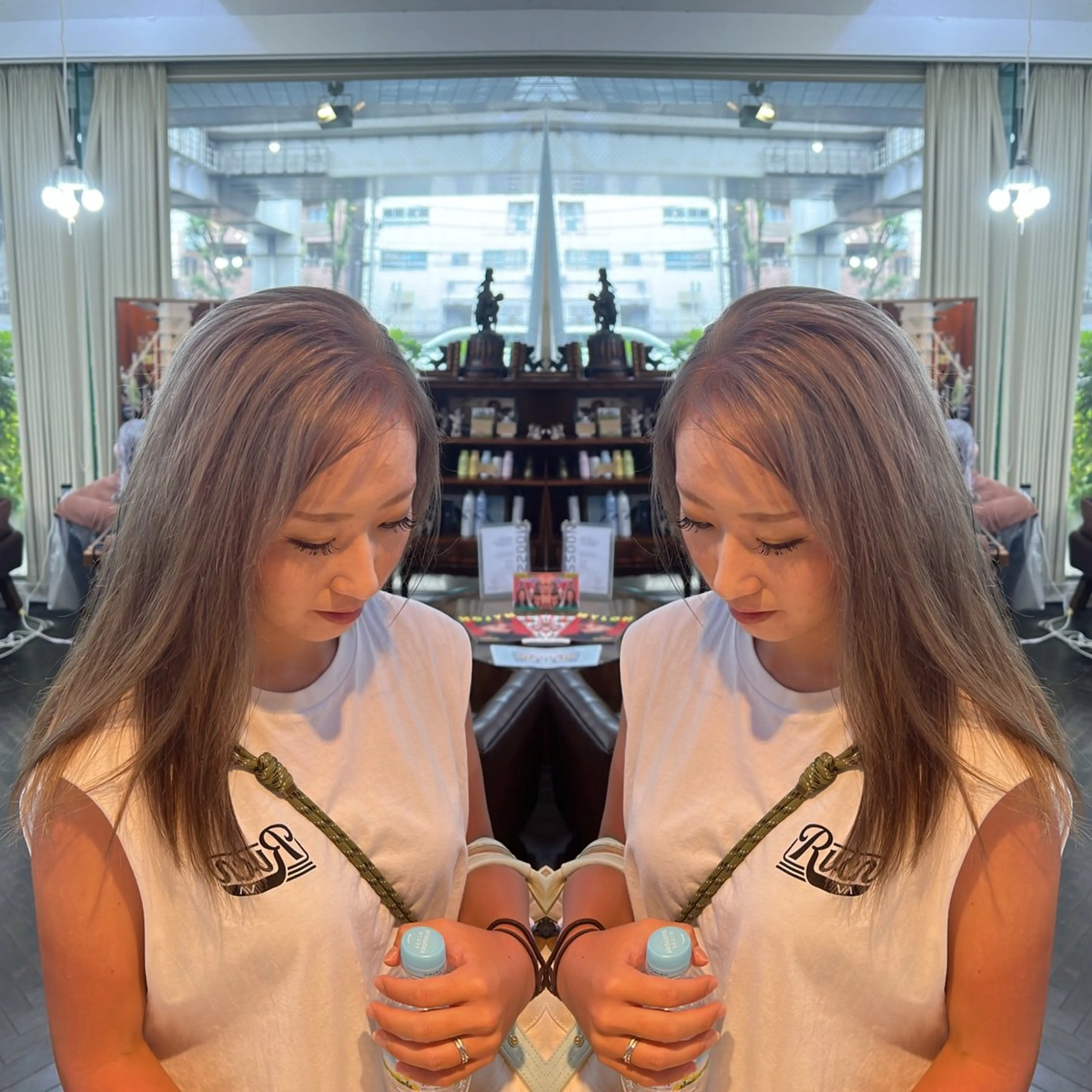 セミロング カラー ヘアカラー トリートメント レイヤー/ボブ/ ミニボブ/AOIのヘアスタイル