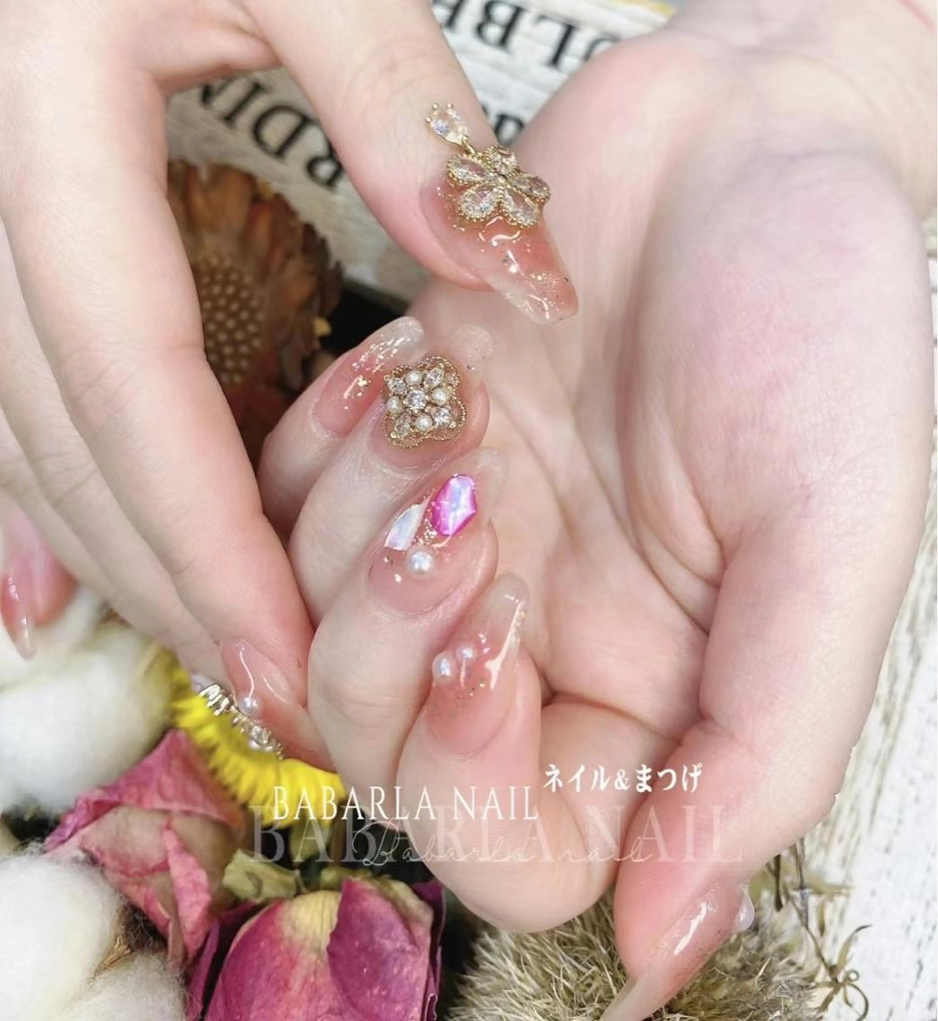ネイル ジェルネイル ピンク Babarla Nailのネイルデザイン