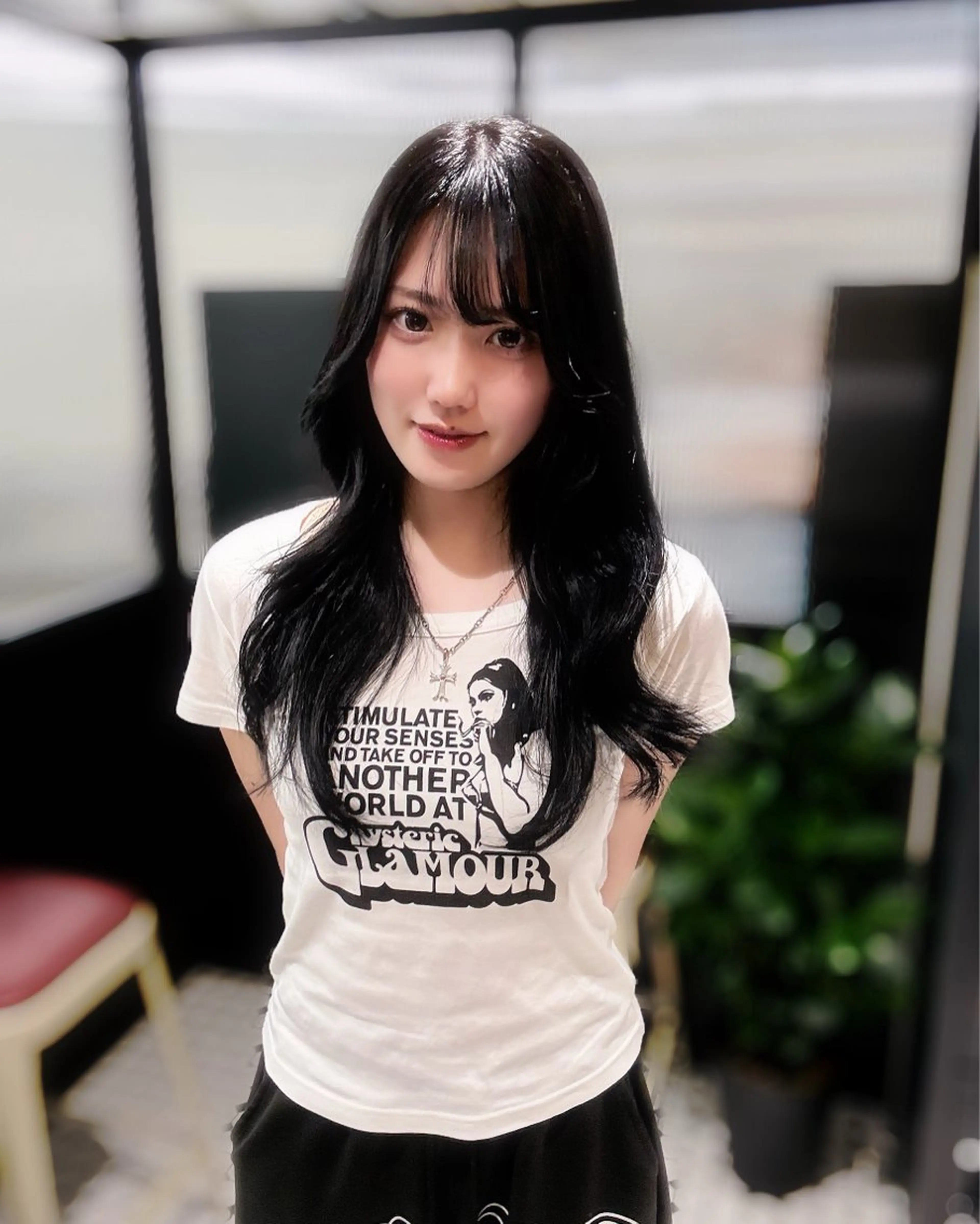 ロング カラー カット ヘアカラー ヘアセット 韓国/トレンド レイヤー【101】のヘアスタイル