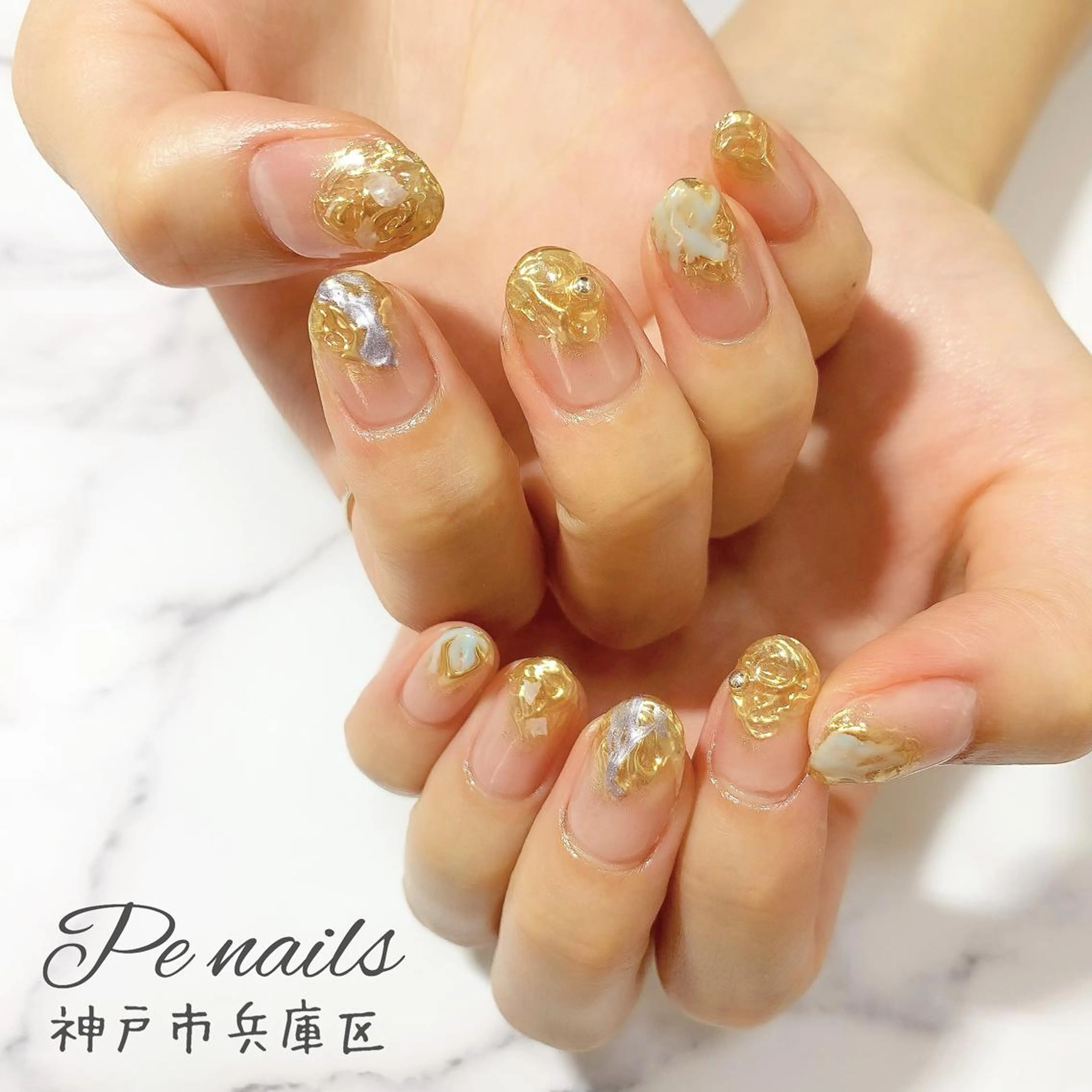 ネイル 神戸駅ネイルサロン PE NAILSのネイルデザイン