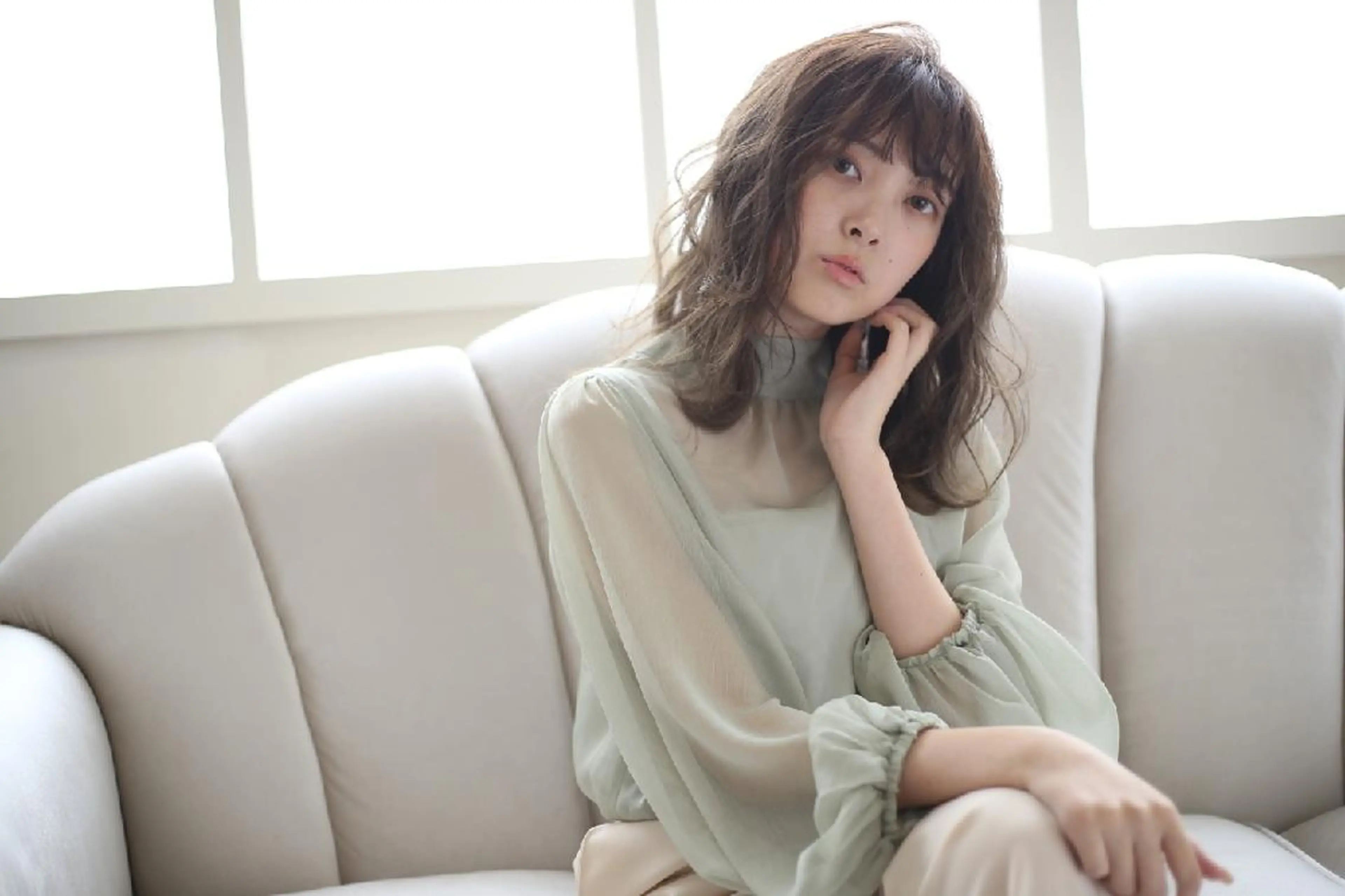 セミロング hair make powder 薮本のヘアスタイル