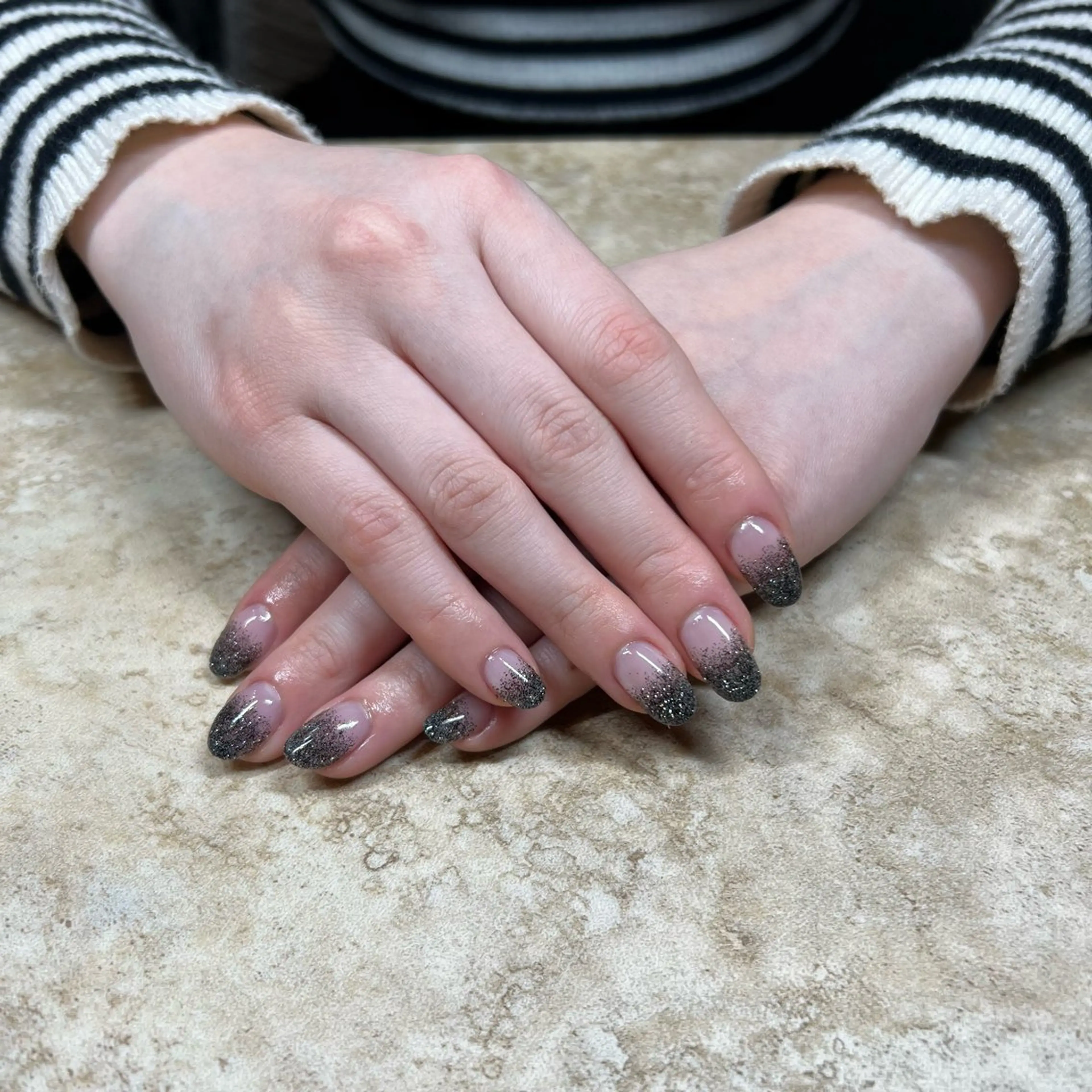 ネイル グラデーション ラメ(グリッター) ラメグラデーション trunc nail 🌷KIKUCHIのネイルデザイン