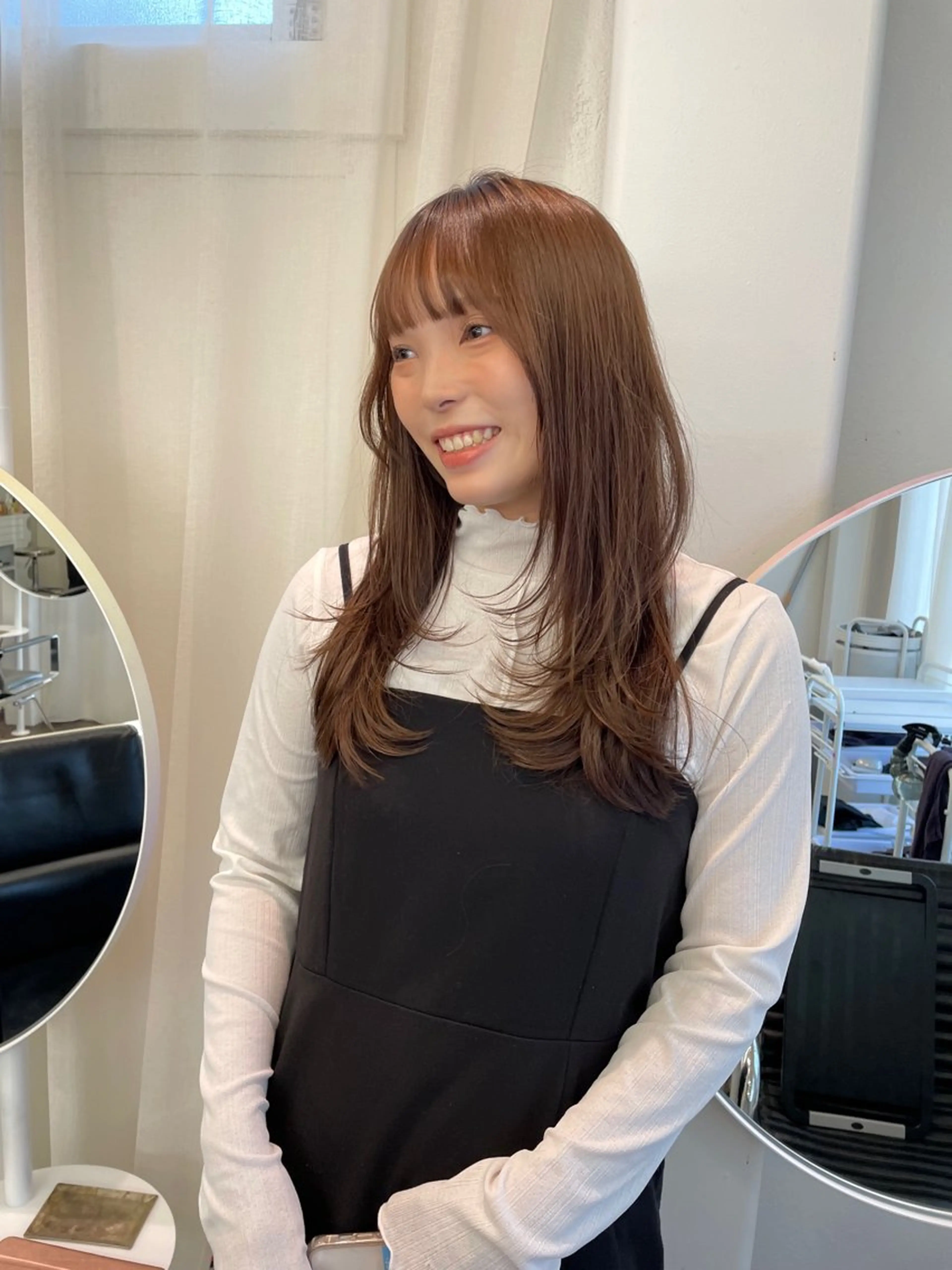 ロング カラー レイヤーカット カット ヘアカラー トリートメント レイヤーカット🎀 kanaのヘアスタイル