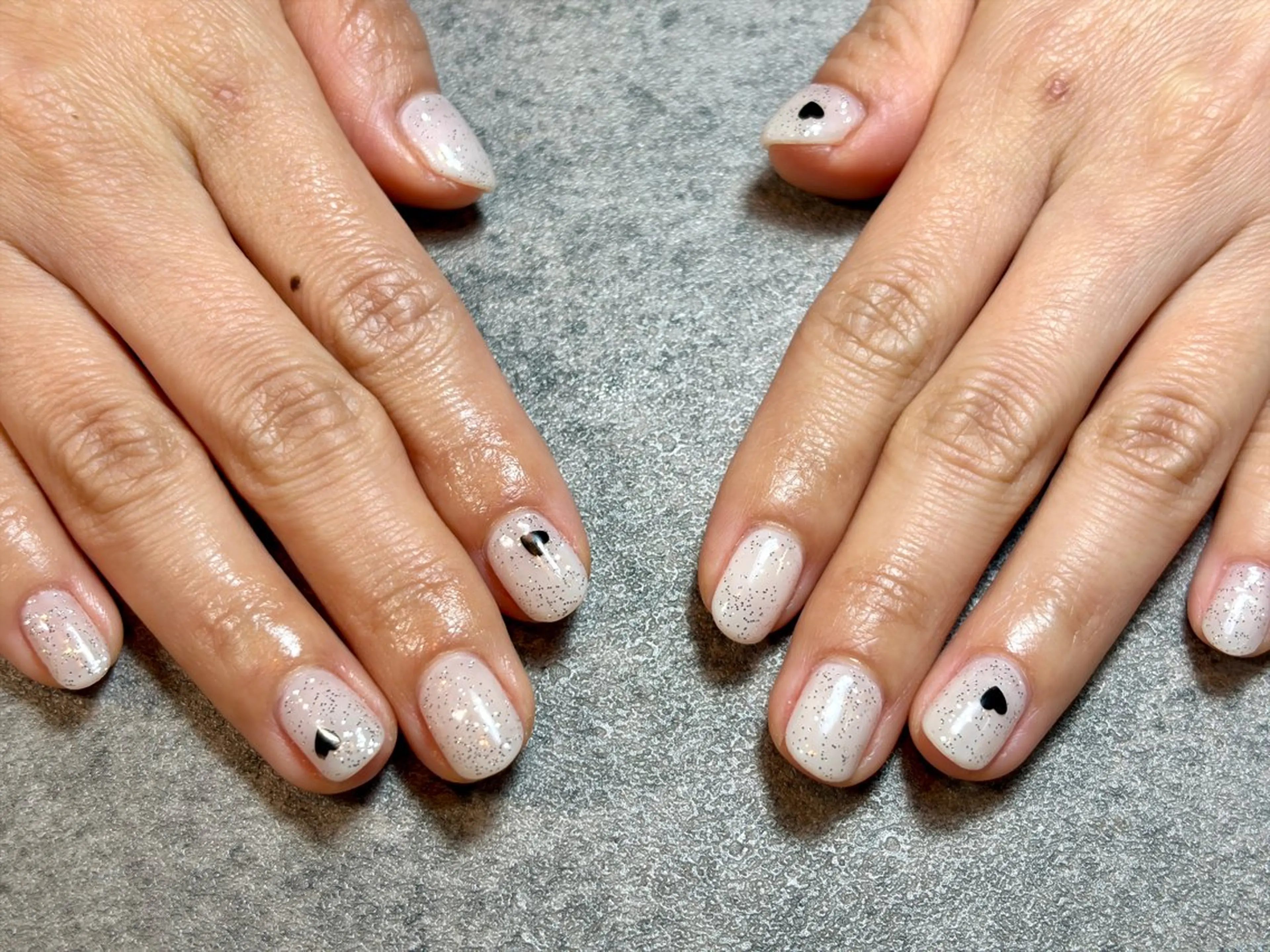 ネイル ハート ハンドネイル フットネイル GéRanium Harukaのネイルデザイン