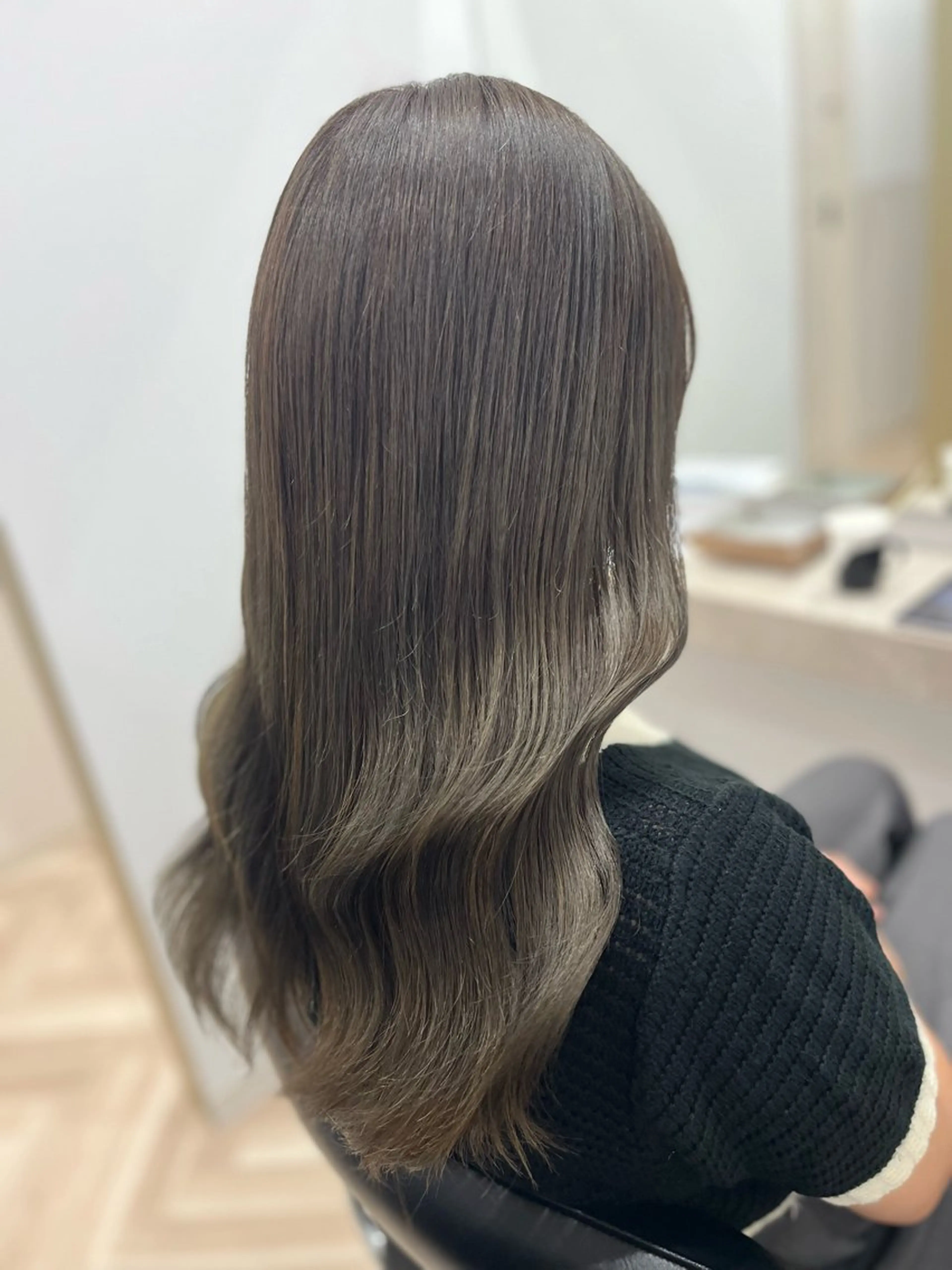 ロング カラー グレージュ カット ヘアカラー トリートメント 🫧ぷる艶カラー🫧 Yuubi🦩のヘアスタイル