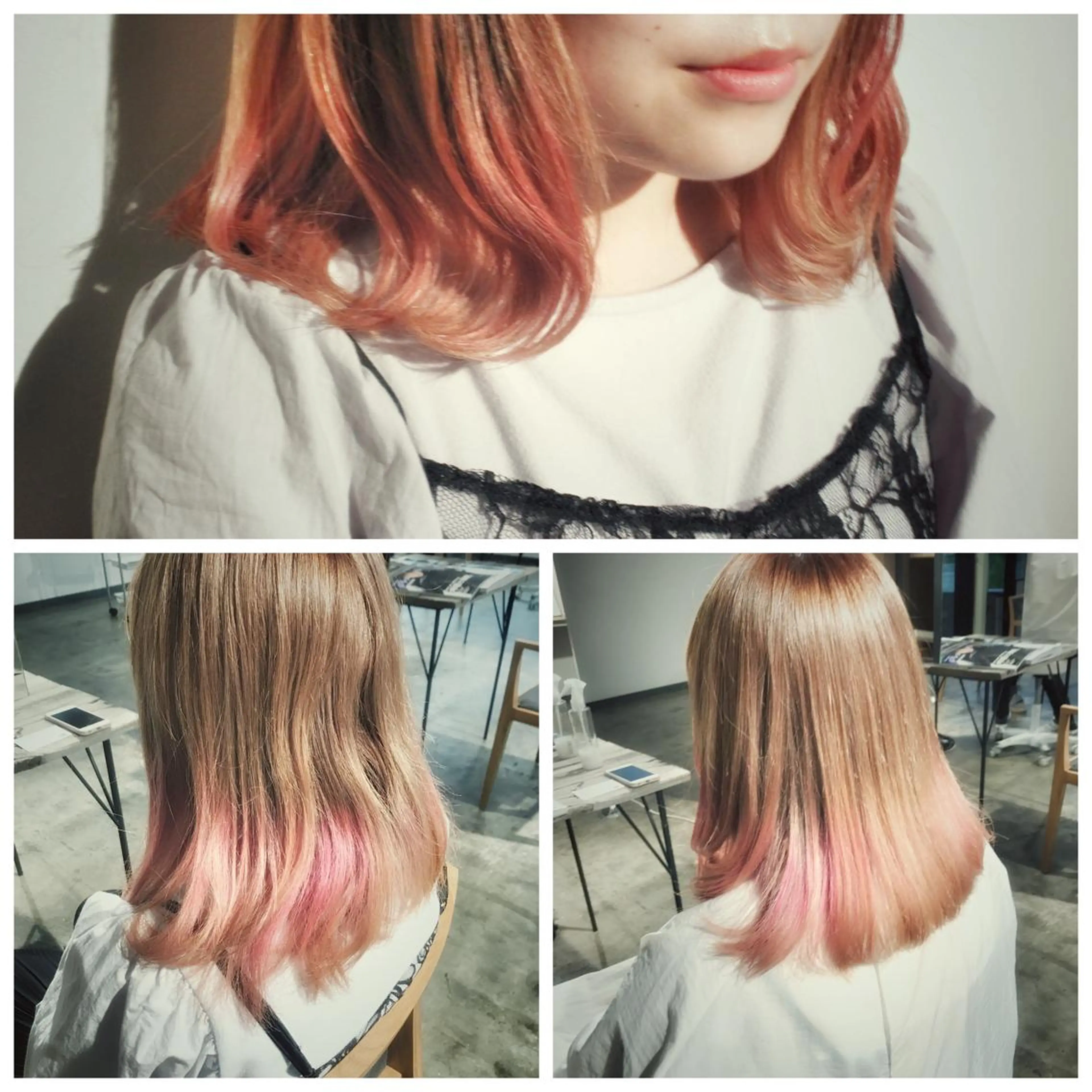 ミディアム レイヤーカット 外ハネヘア BOB🌟ハイトーン /ブリーチ/TAKUのヘアスタイル