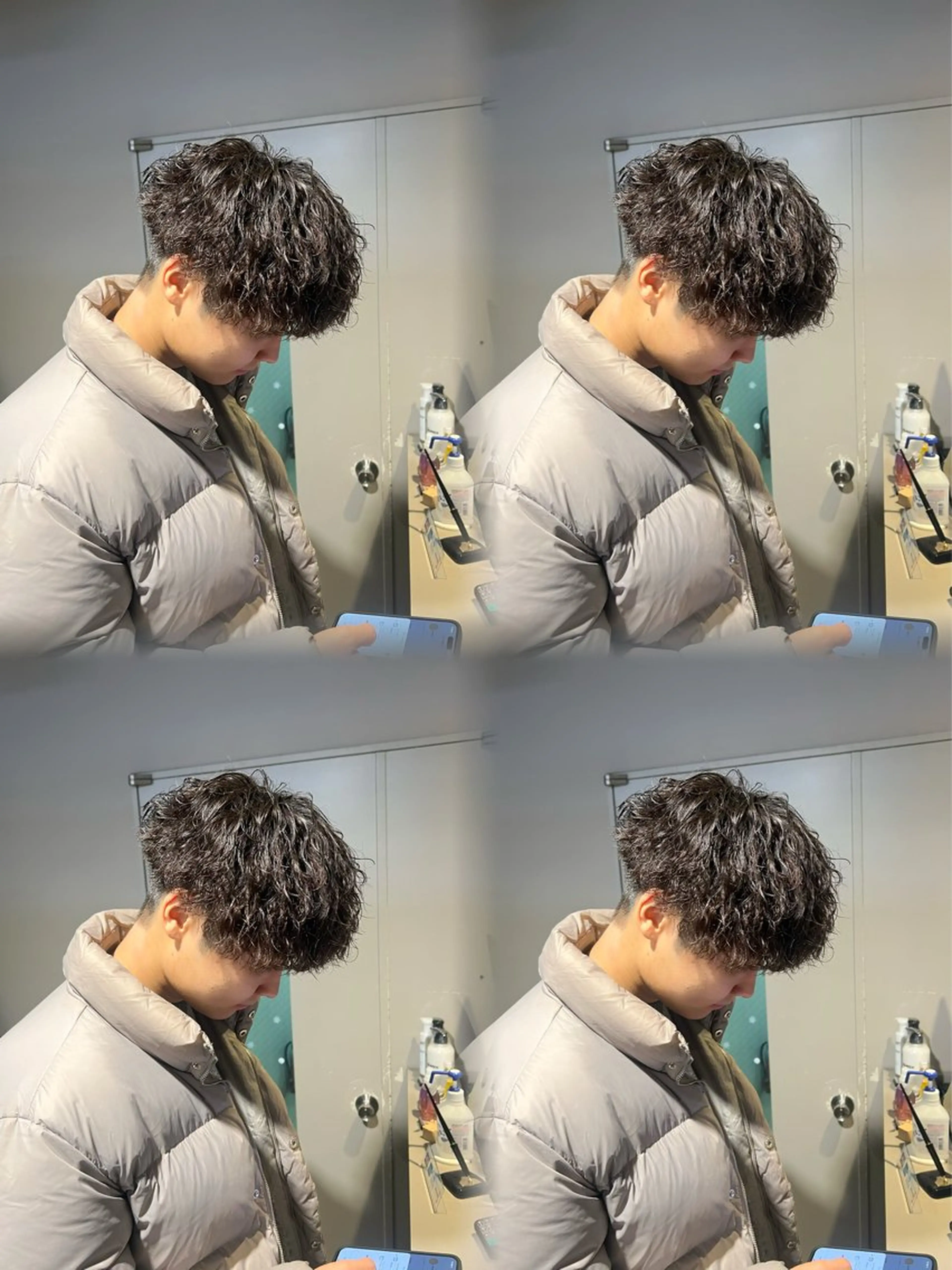 ショート カラー パーマ メンズ カット パーマ 韓国レイヤーカット /REIのヘアスタイル