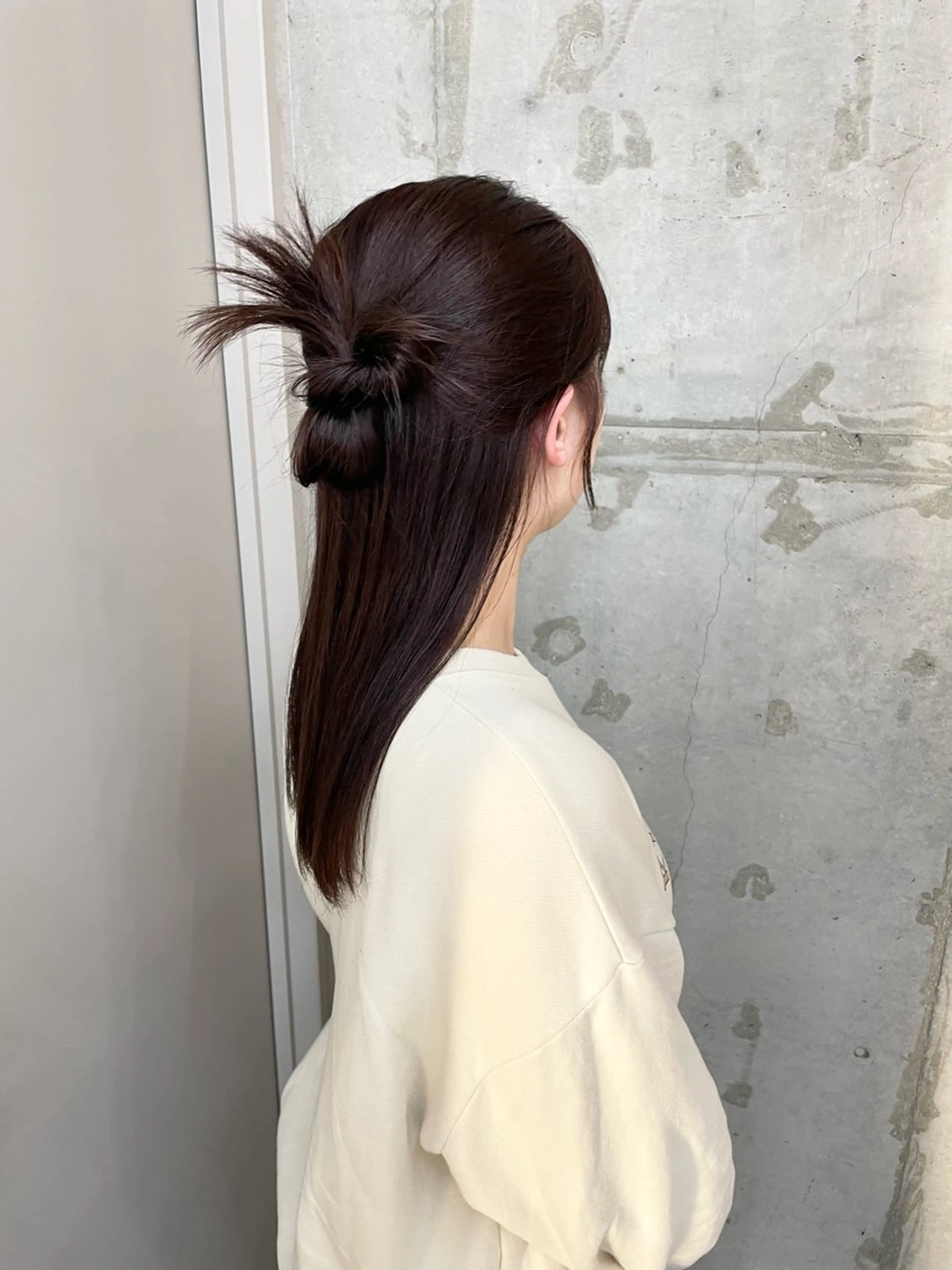 セミロング カラー 透明感カラー ブリーチ/ベージュ 💕/momoaのヘアスタイル