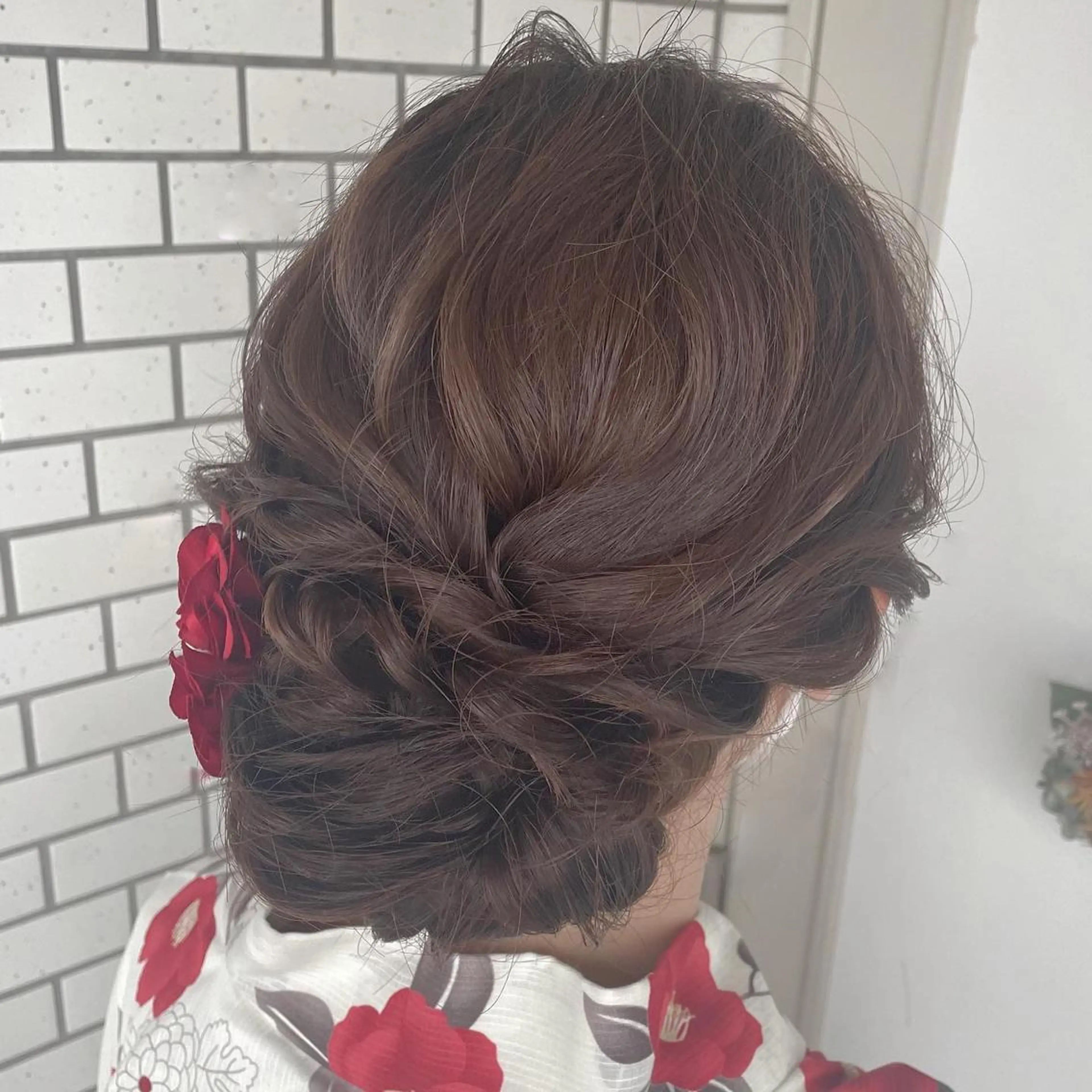 ロング ヘアアレンジ キッズ 浴衣 PLUS縁所属・ヘアメイク10年から 美容師💄Anriのヘアスタイル