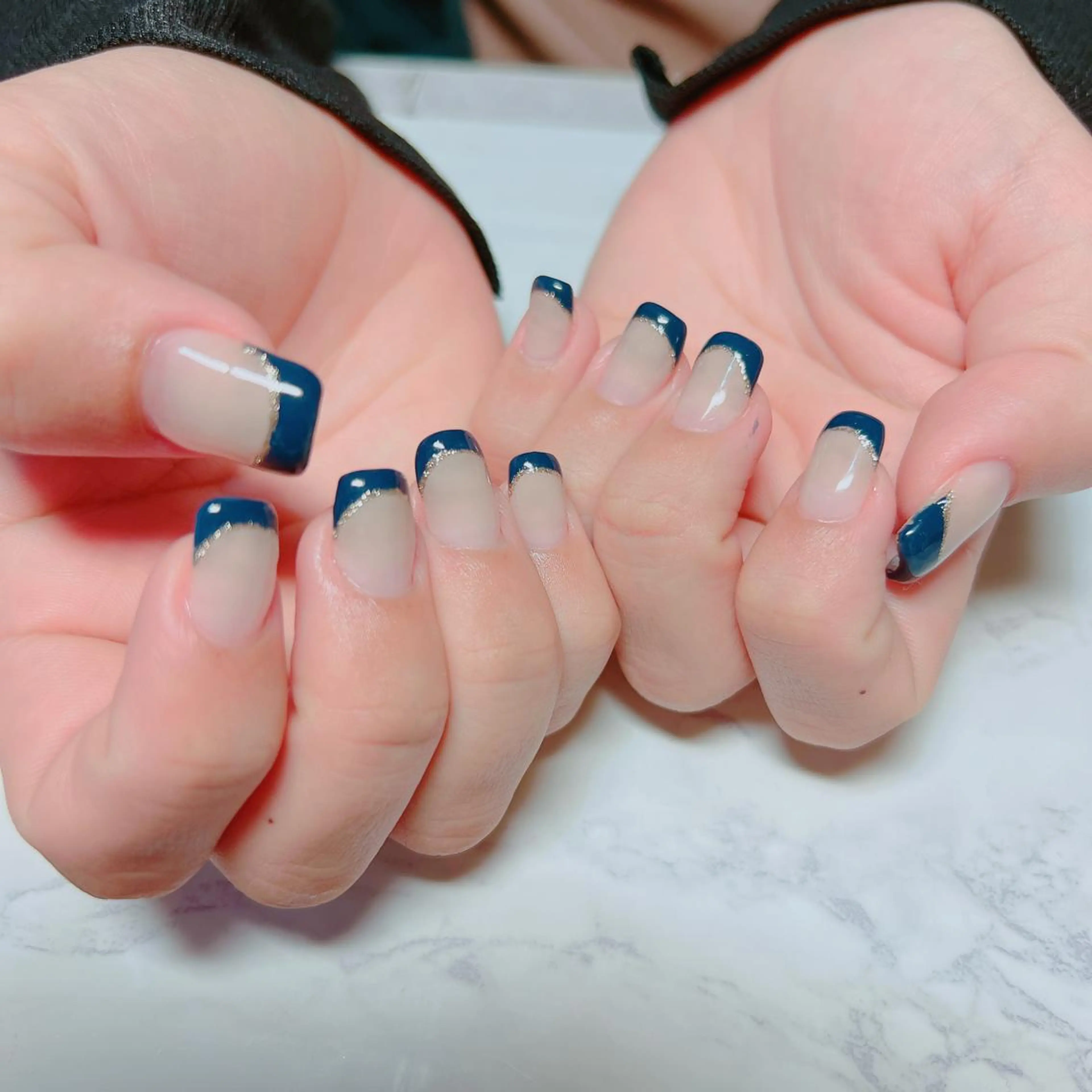 ネイル フレンチネイル ハンドネイル たきぐち みちこのネイルデザイン