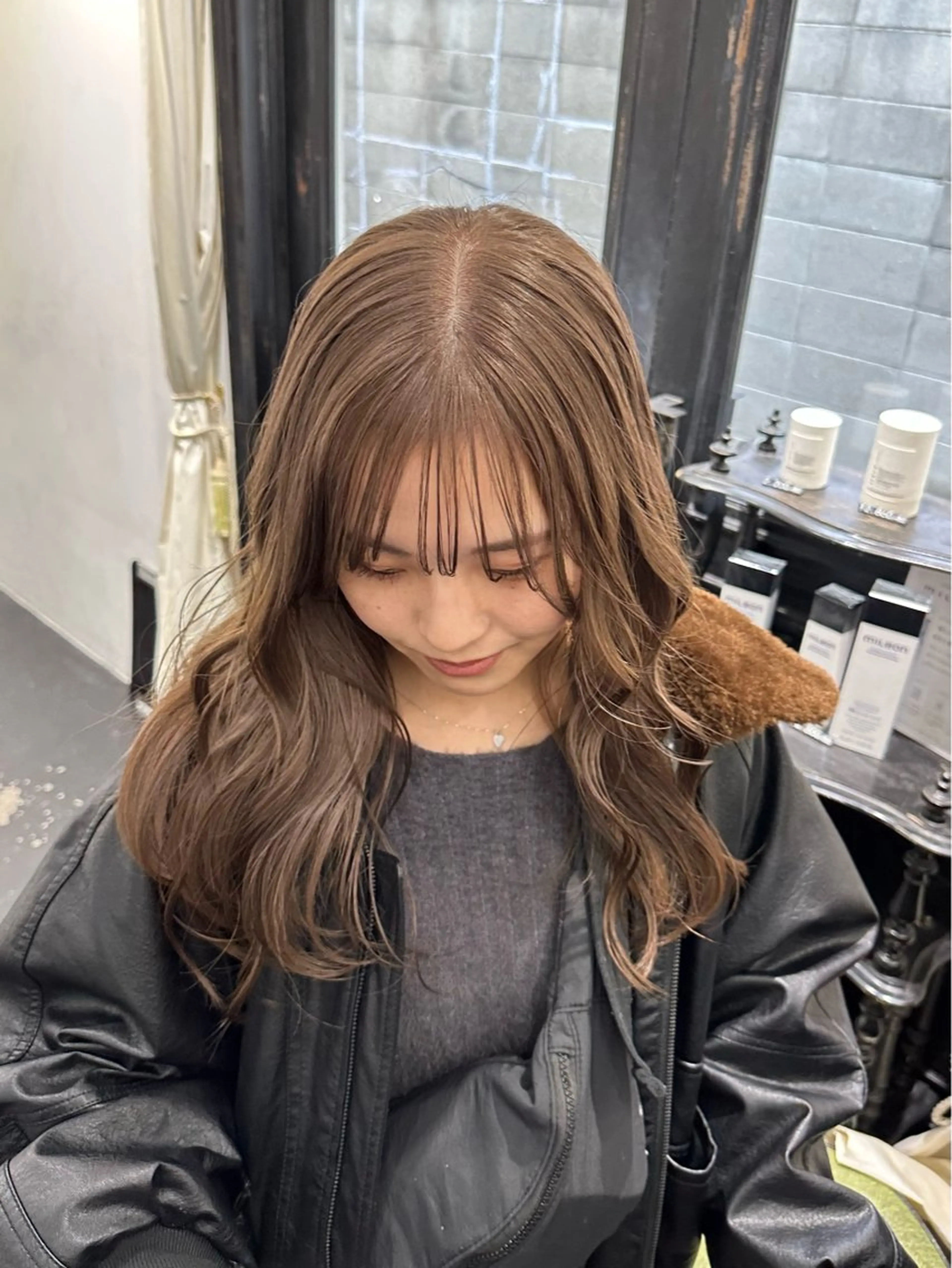 ミディアム カラー ベージュカラー REAL 心斎橋所属・ブリーチ/ベージュ /ピンク🦋ナツミのヘアスタイル