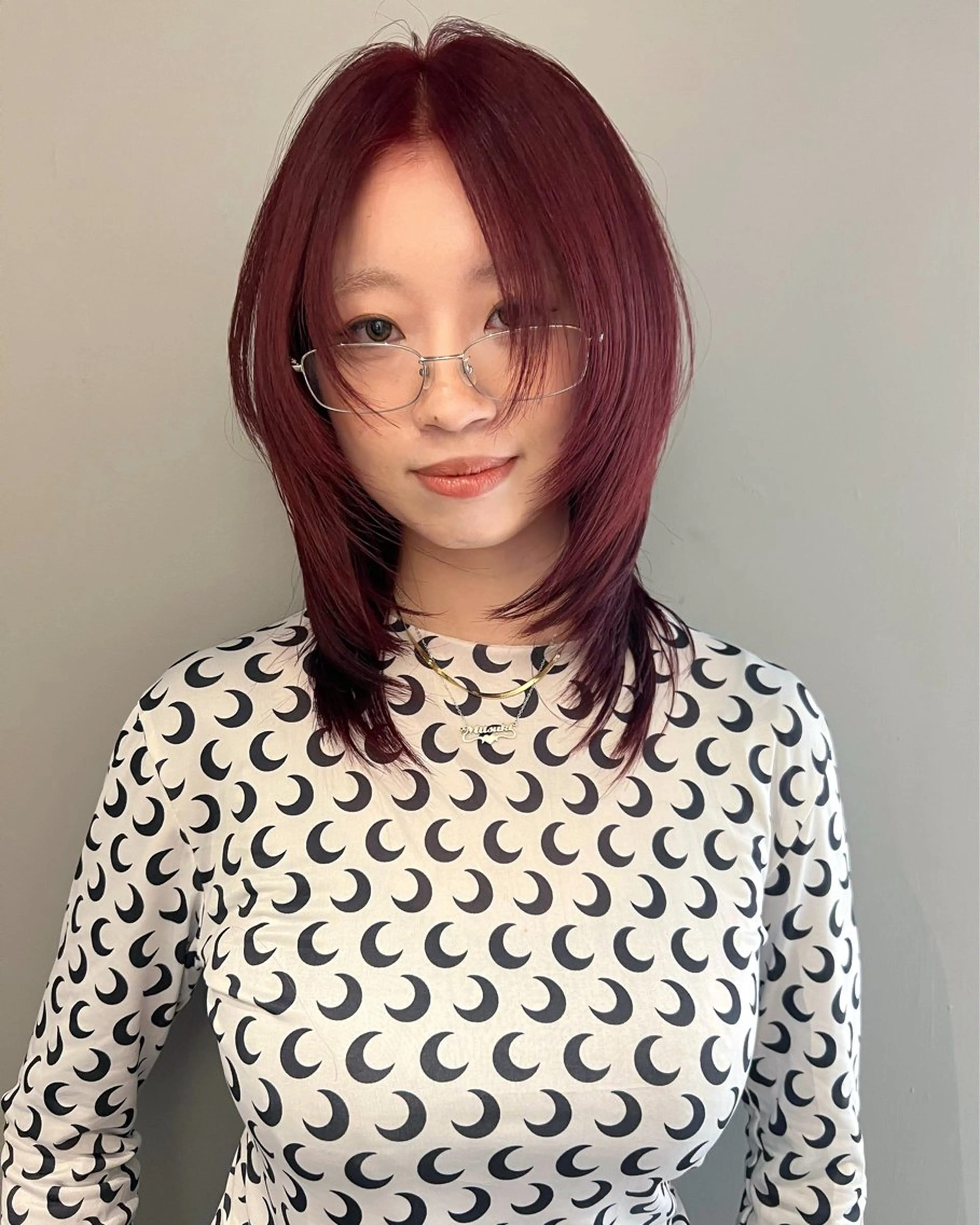 セミロング カラー カット ヘアカラー haco＋所属・圧倒的デザイン力 店長🎨RENAのヘアスタイル