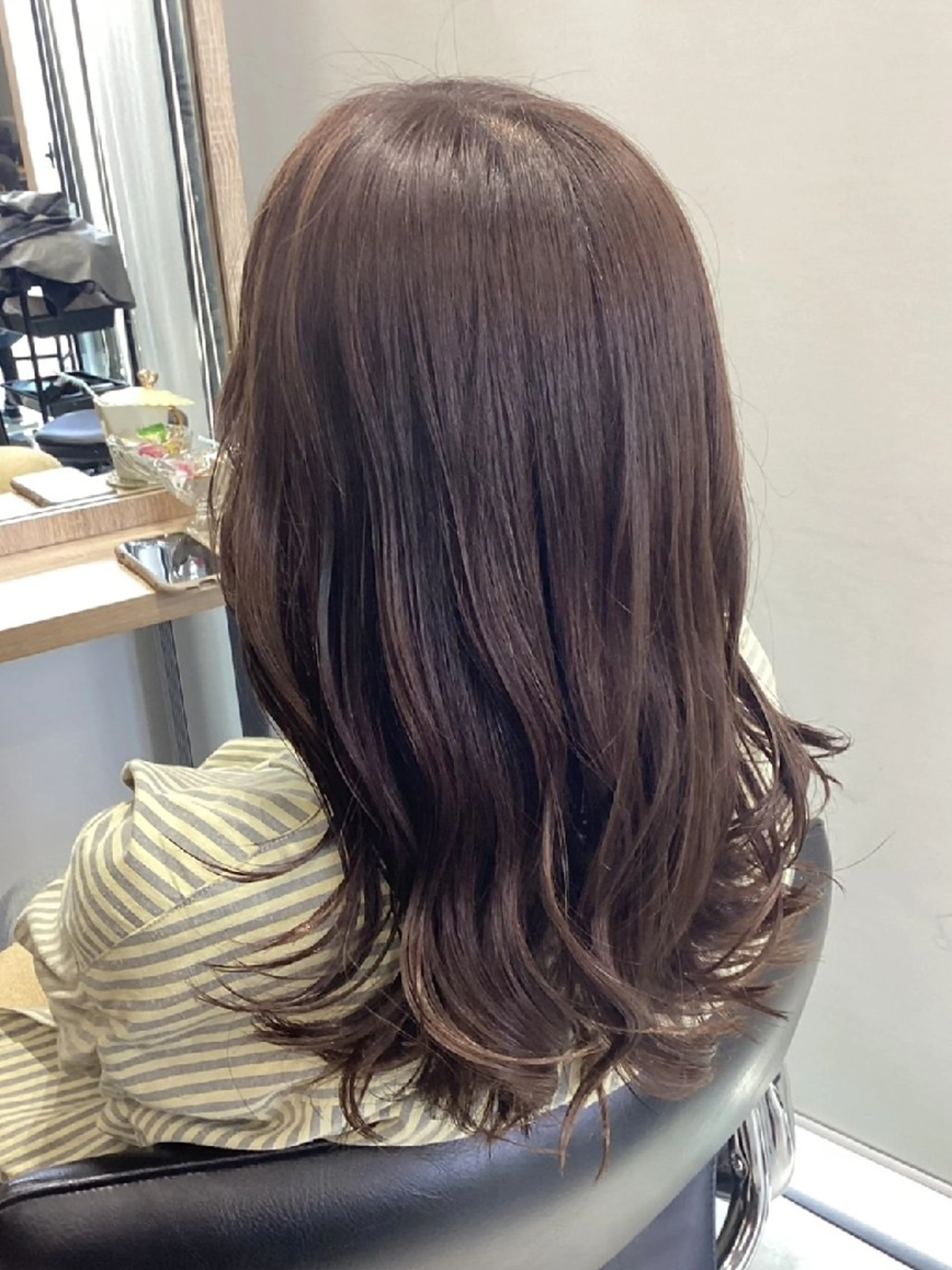 セミロング ヘアアレンジ ヘアカラー トリートメント ヘアアレンジ/透明感 カラー/AKARIのヘアスタイル