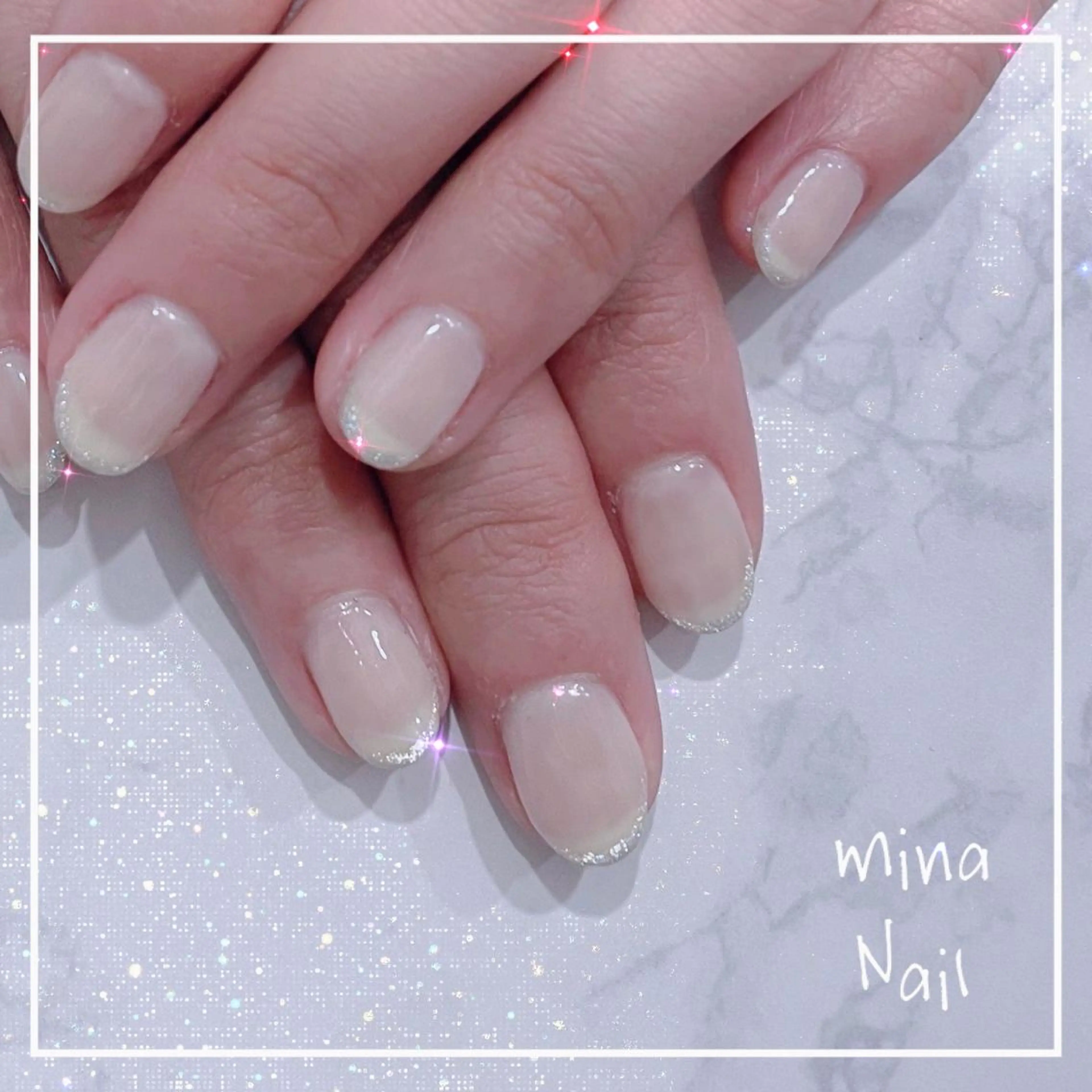 ネイル 成人式 フレンチネイル マグネットネイル シンプルネイル mina Nailのネイルデザイン