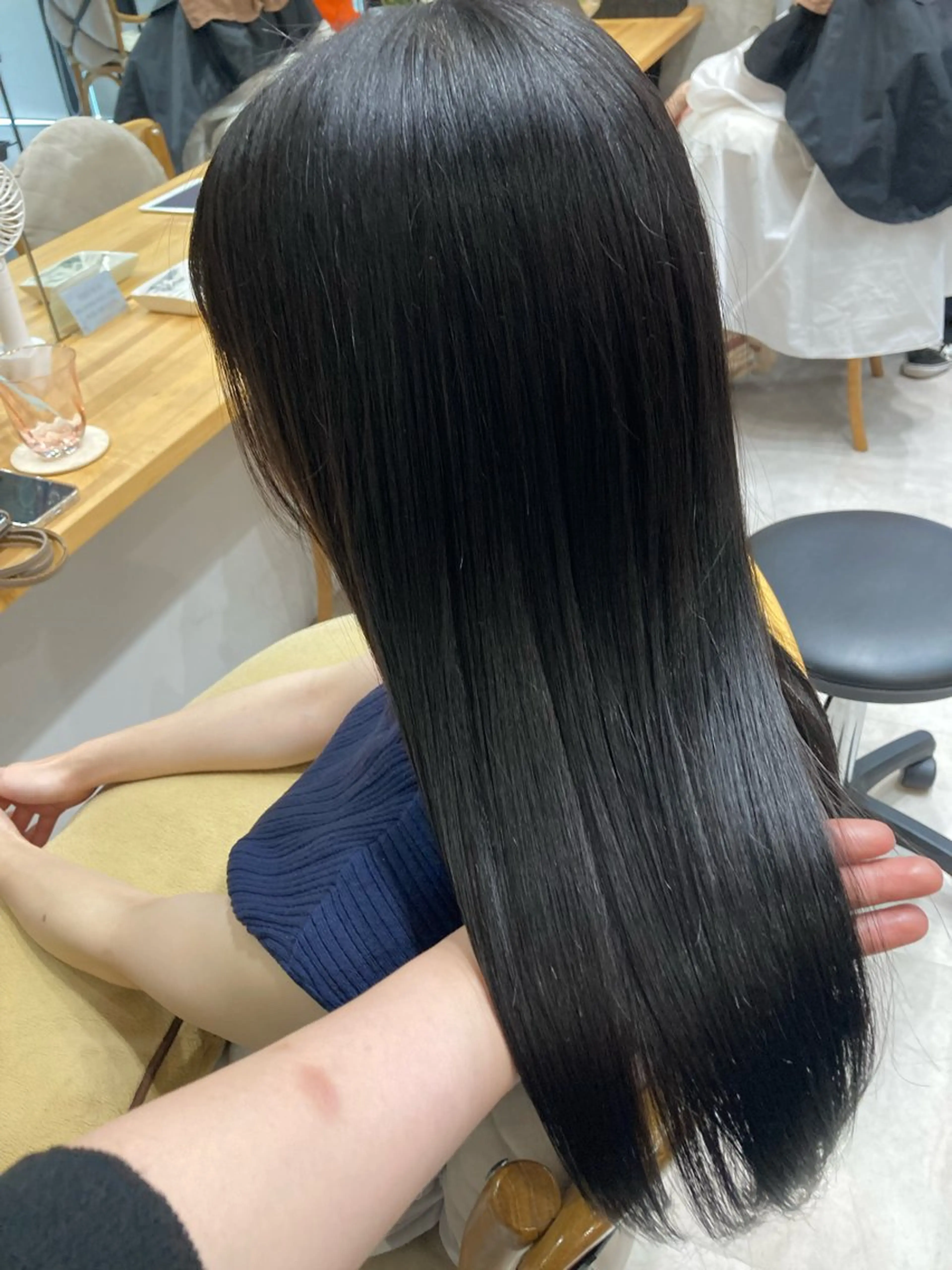 ロング カット ヘアカラー トリートメント ✨色持ちの良い艶 カラー✨蟹江真世のヘアスタイル