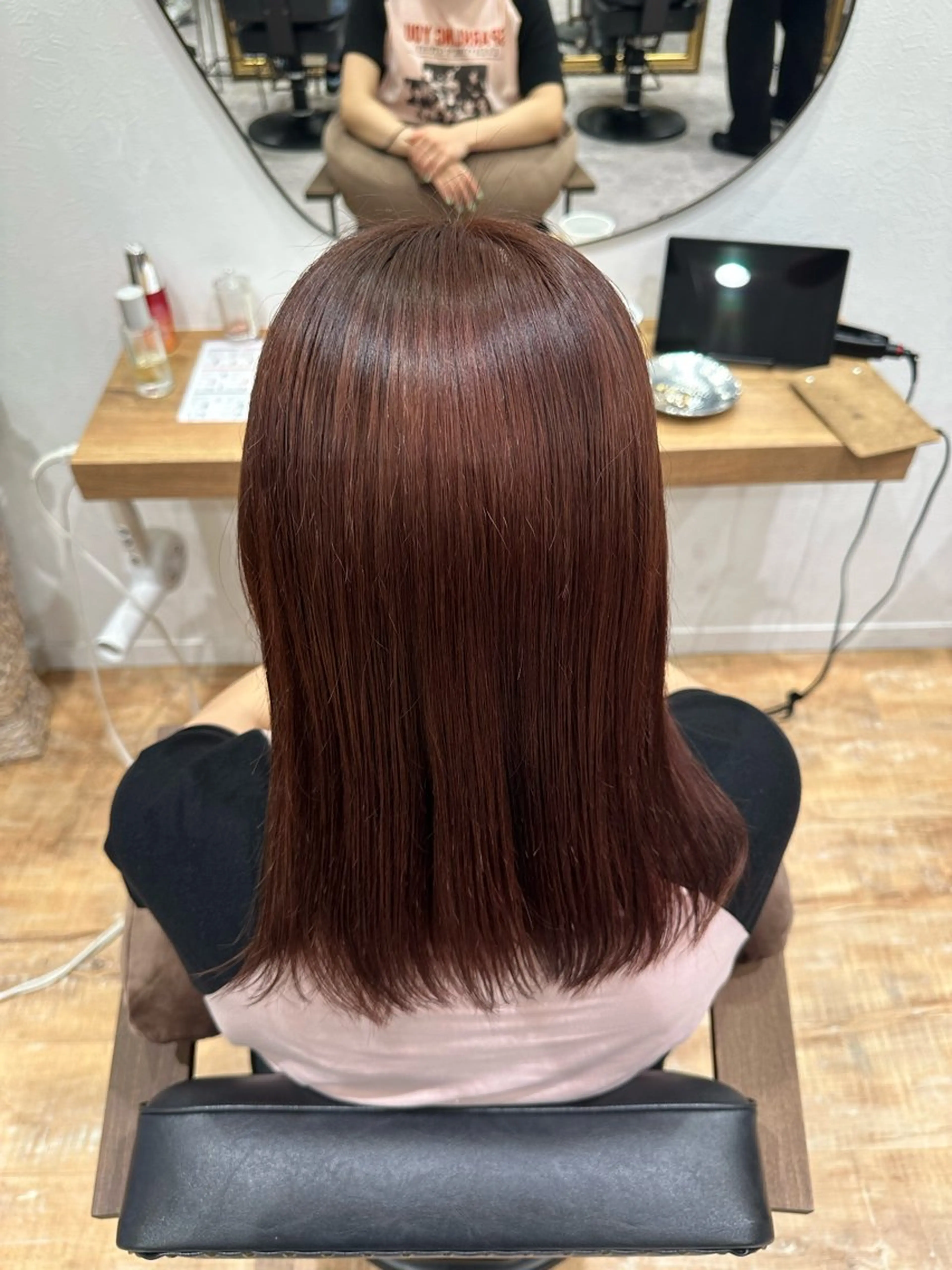 セミロング ヘアカラー トリートメント 透明感イルミナカラー ／寒色/MOMOKAのヘアスタイル