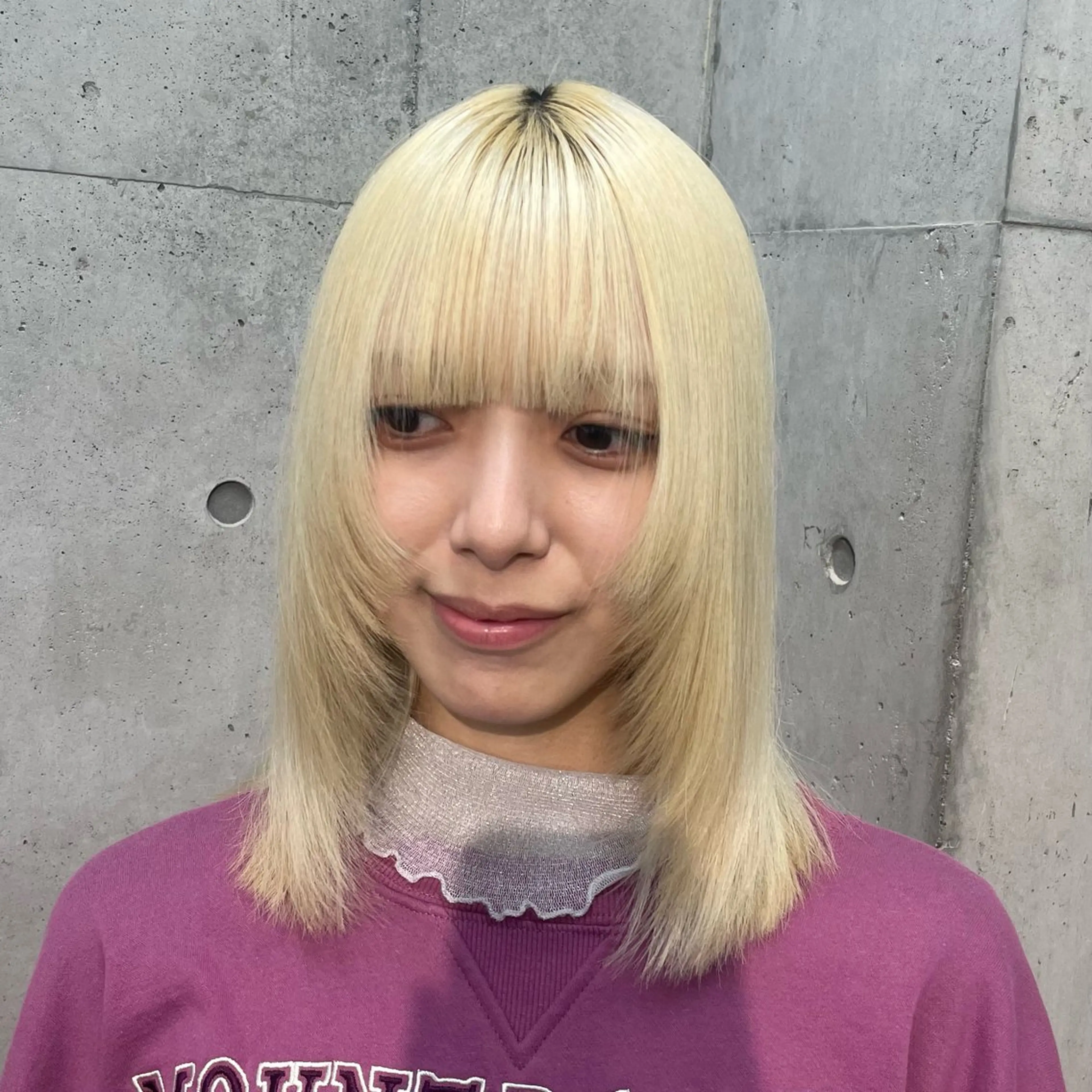 ミディアム カラー ハイトーン×デザイン 🪽🫧HIKARIのヘアスタイル