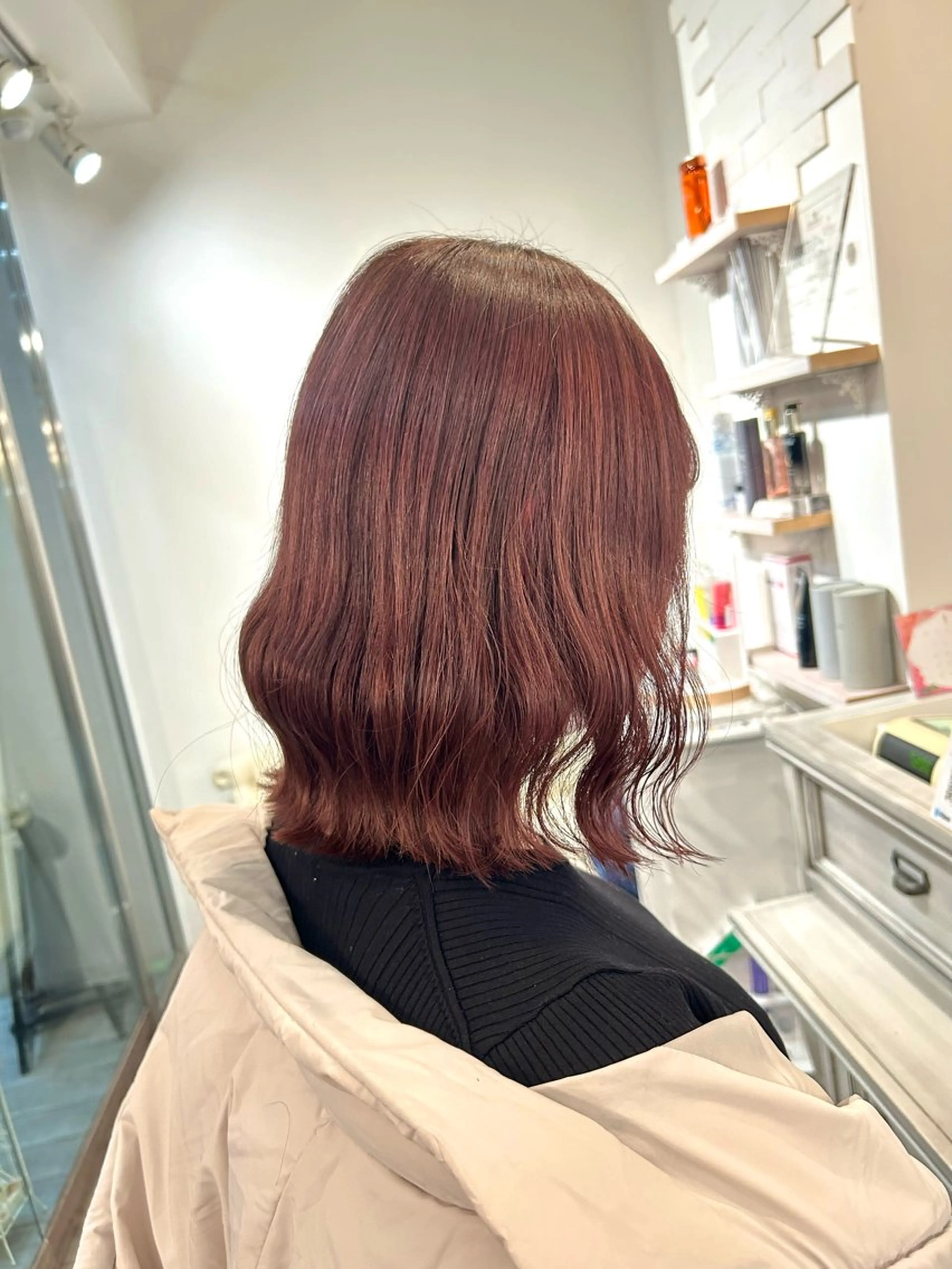 ミディアム 縮毛矯正 🎀暖色/ ピンク🎀seinaのヘアスタイル