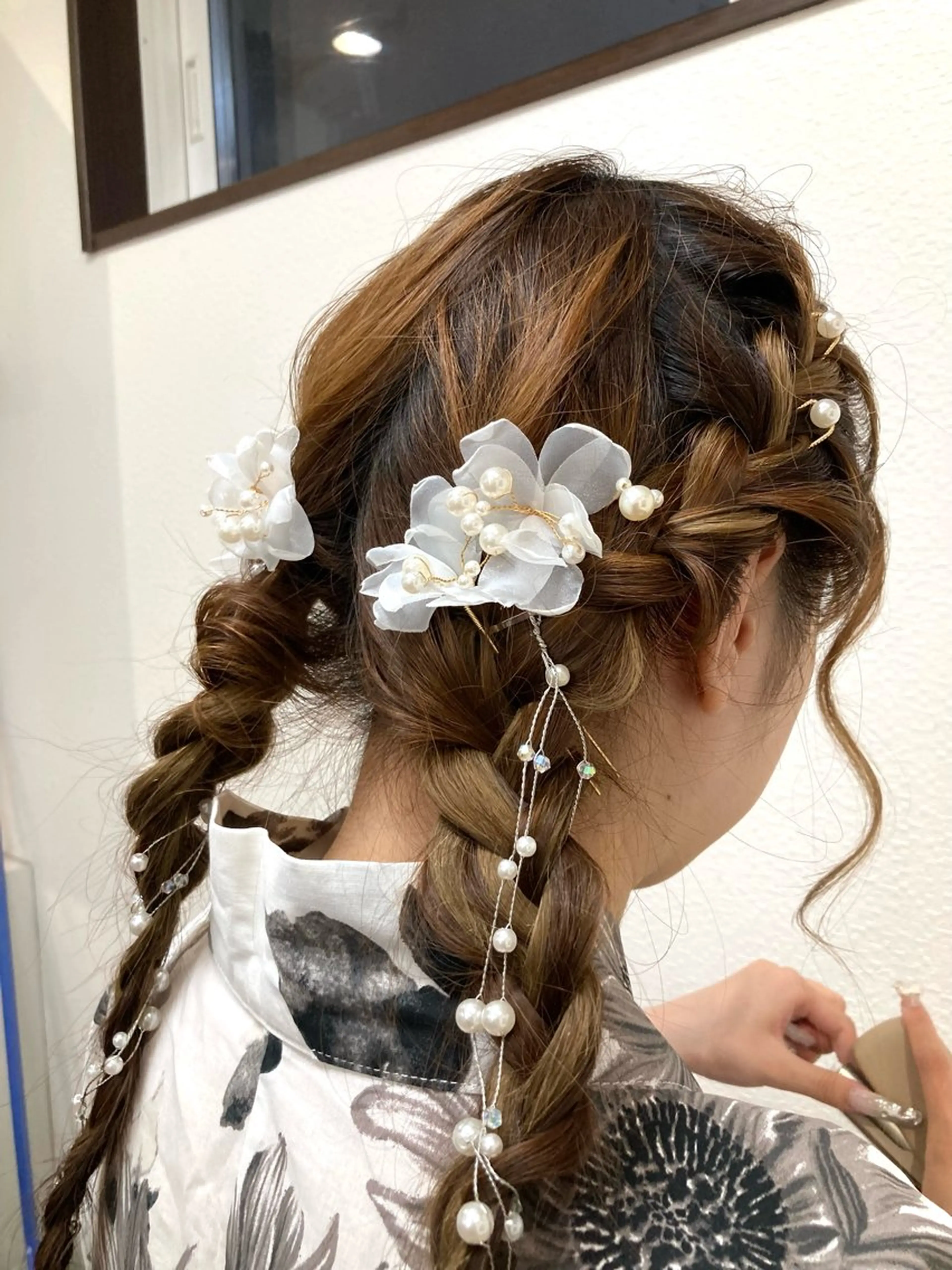コテ巻き、ヘアセット、お着物着付けも受け付けてます！の写真