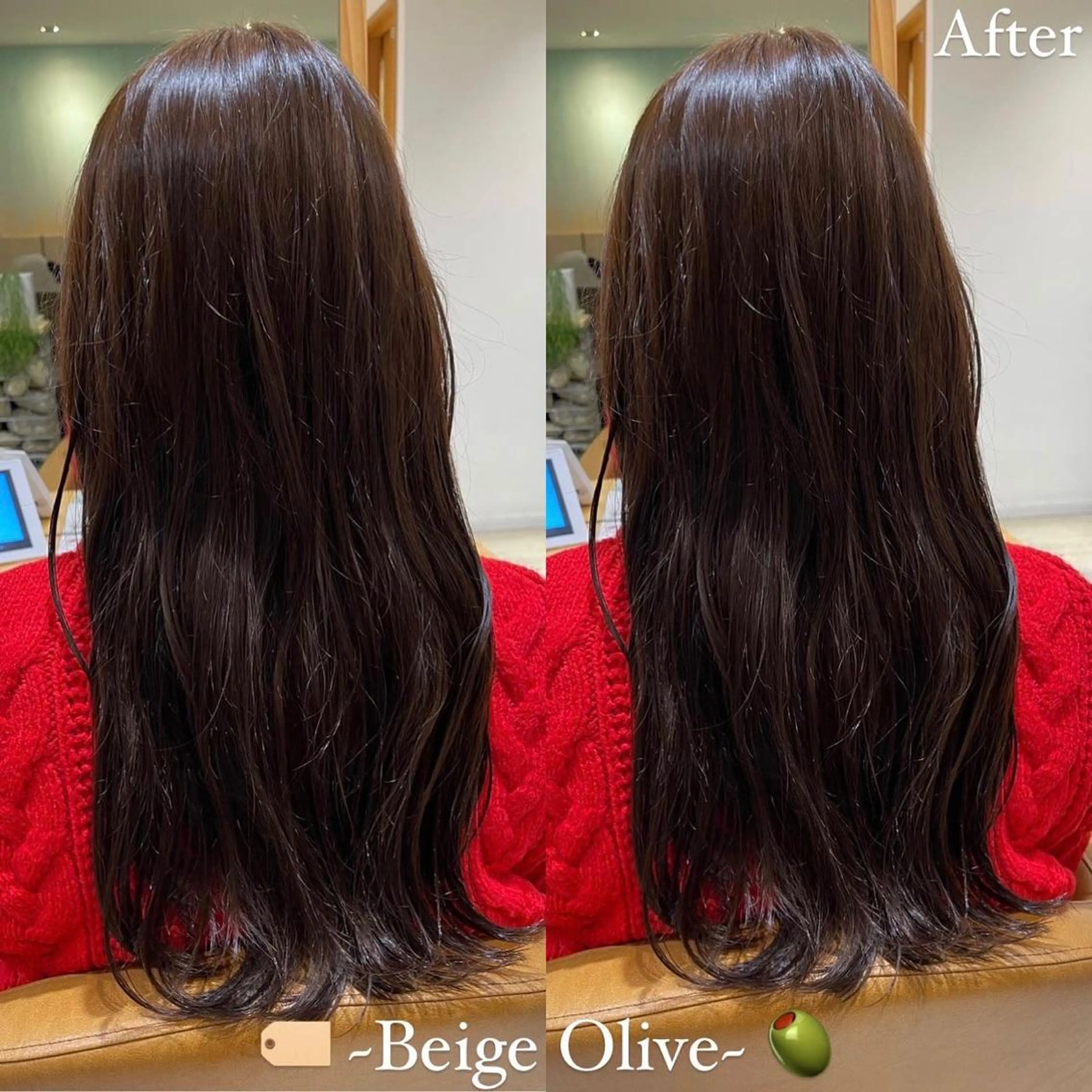 セミロング カラー ヘアカラー 艶髪カラー/透明感 美髪/白髪/ﾑﾅｶﾀのヘアスタイル