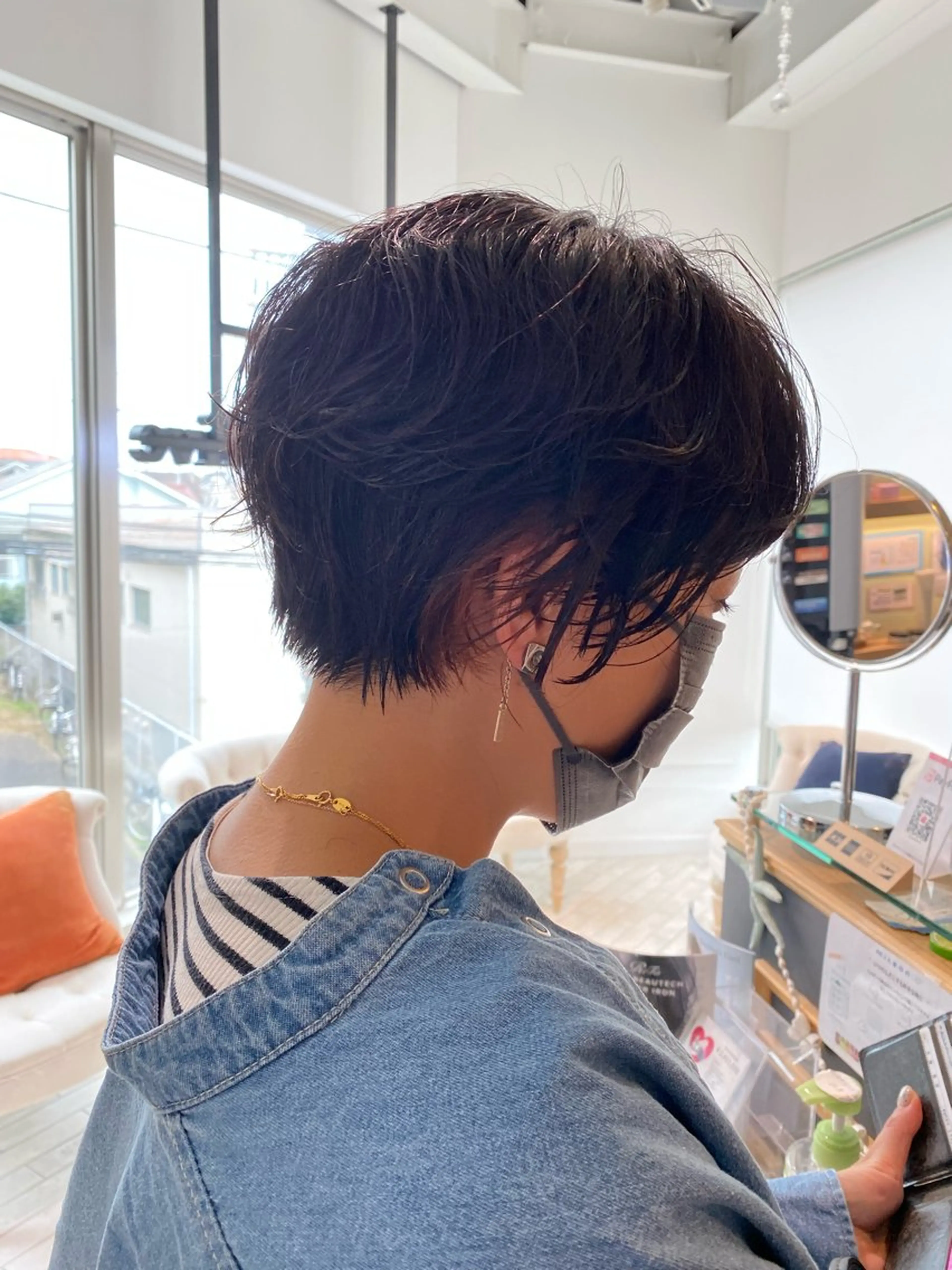 ショート ショートヘア カット パーマ 神奈川大学最寄り白楽 三本松巧のヘアスタイル