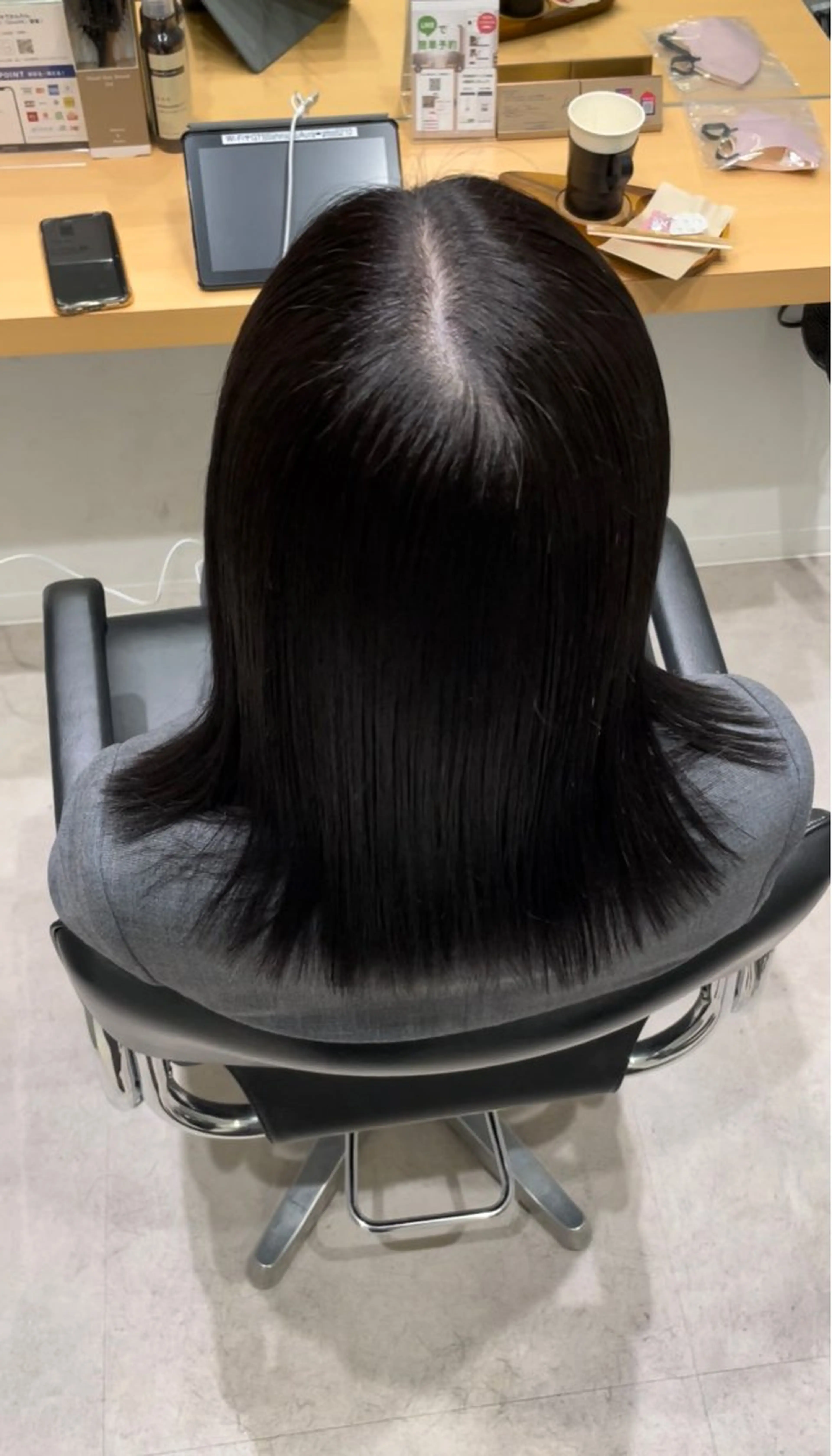 ミディアム カラー イルミナカラー トリートメント 髪質改善ヘアケア 艶髪特化/上田のヘアスタイル