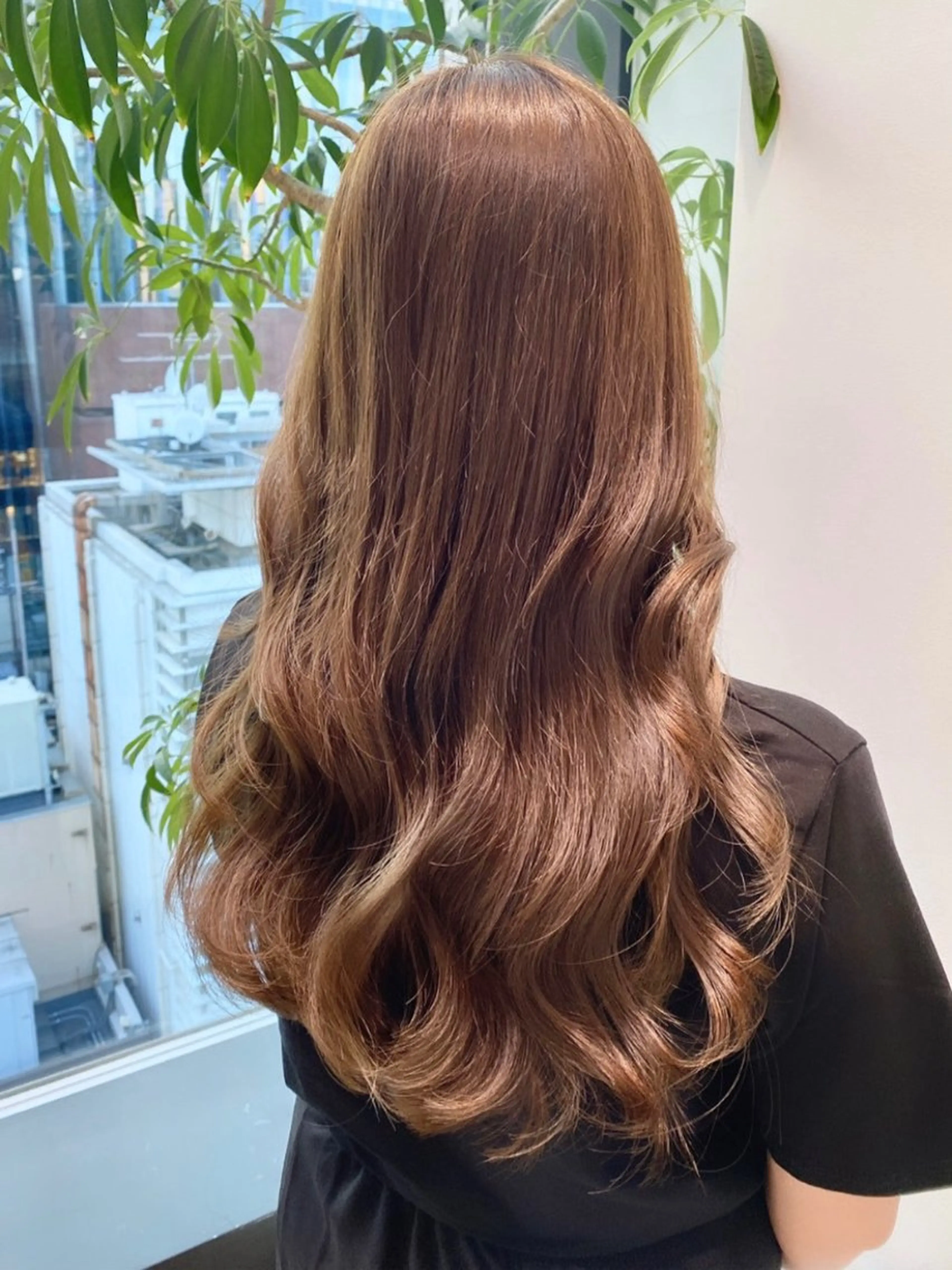 ロング カラー ブリーチ ブラウンカラー ブリーチなしカラー 韓国風ヘア レイヤーカット 銀座/髪質改善/韓国 カラー🍓原田侑依のヘアスタイル