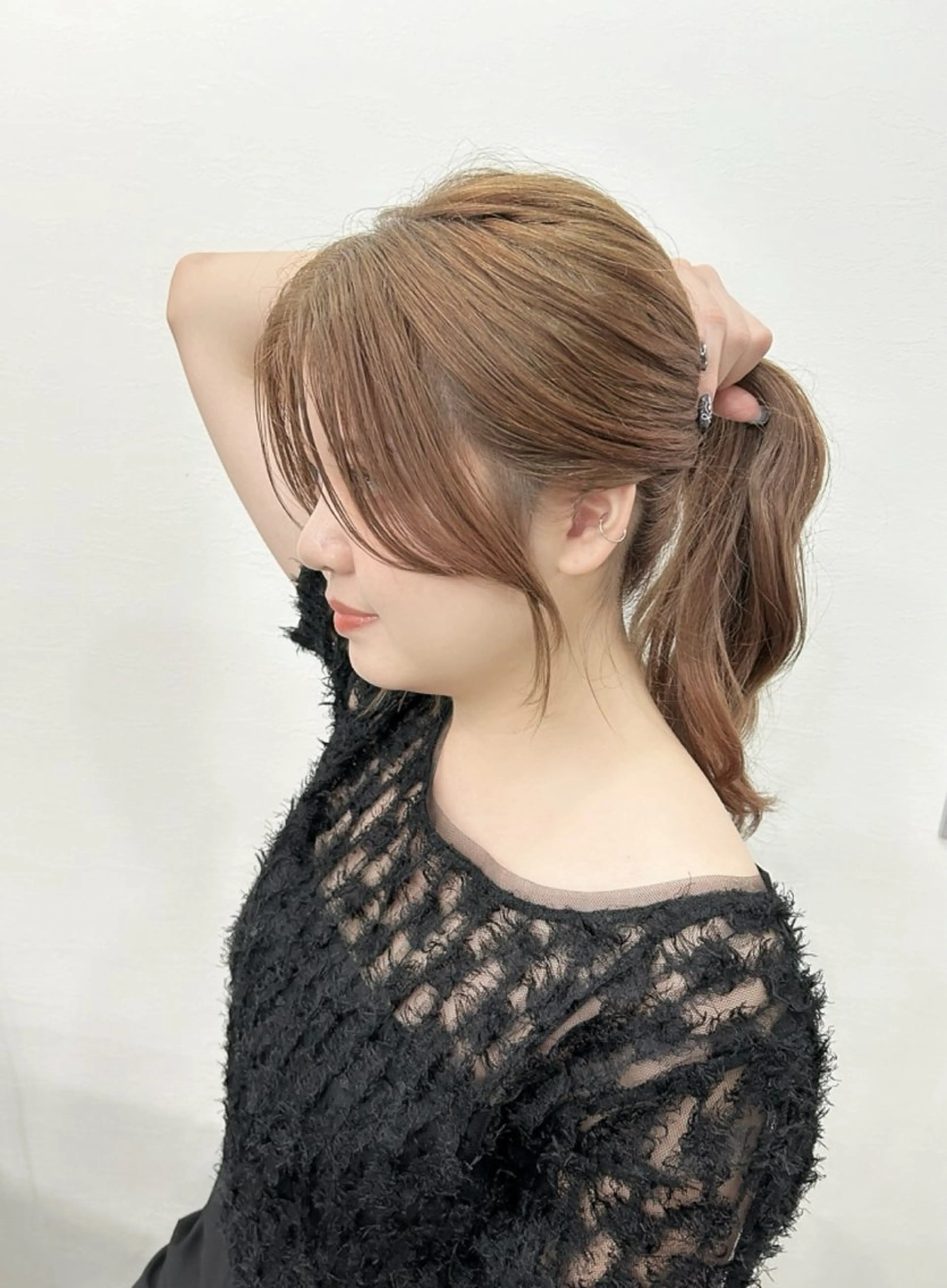 セミロング 顔周りカット GO TODAY  SHAIR SALON 梅田NU茶屋町店所属・田中成美/レイヤー カット/透明感カラーのヘアスタイル