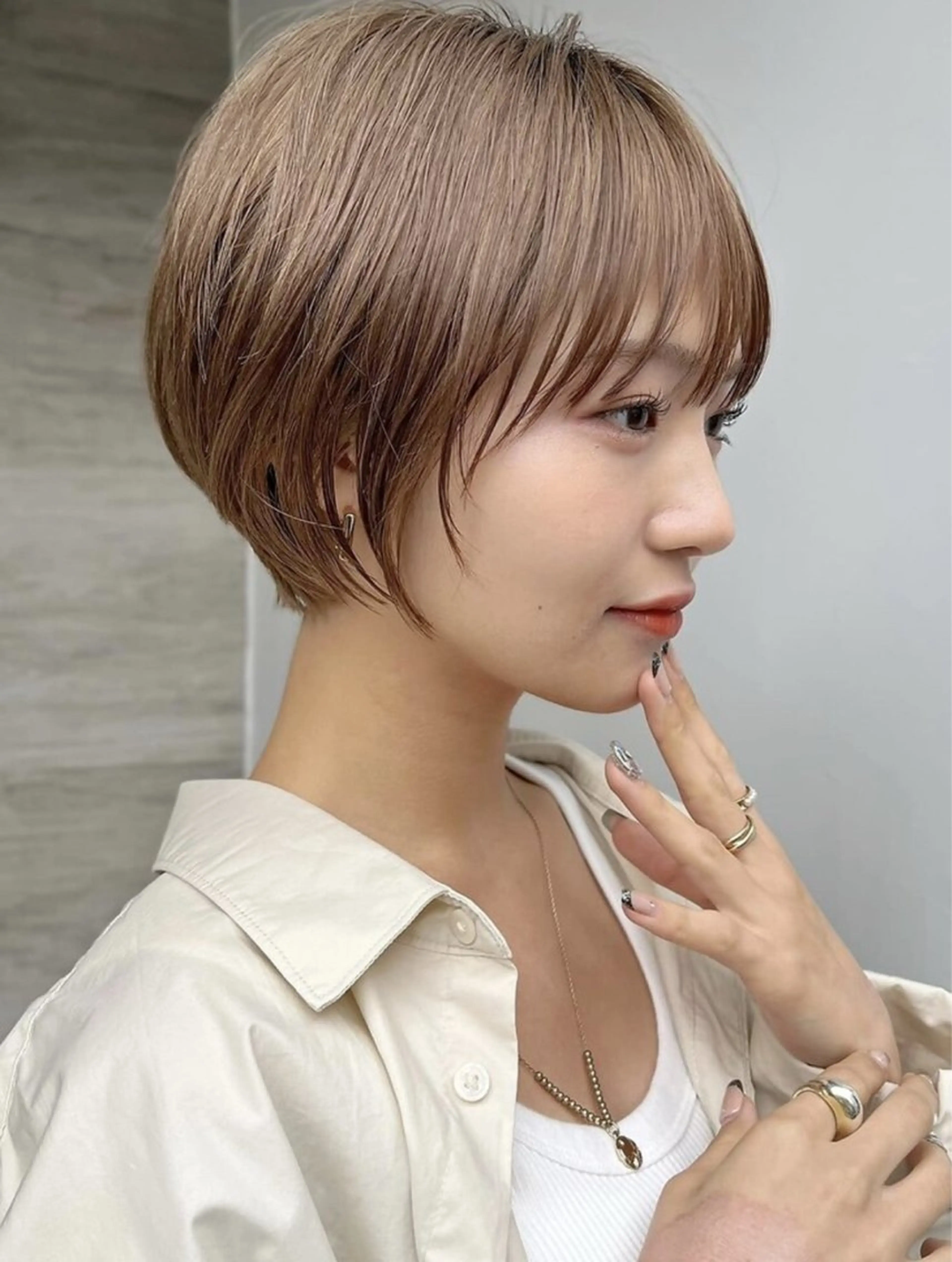 ショート カラー ヘアカラー ハルキ/表参道/ 綺麗め/大人上品のヘアスタイル